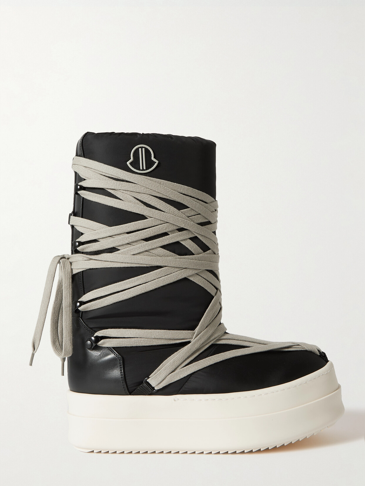 Rick Owens - Bigrocks Leather-trimmed Padded Shell Ankle Boots - Black