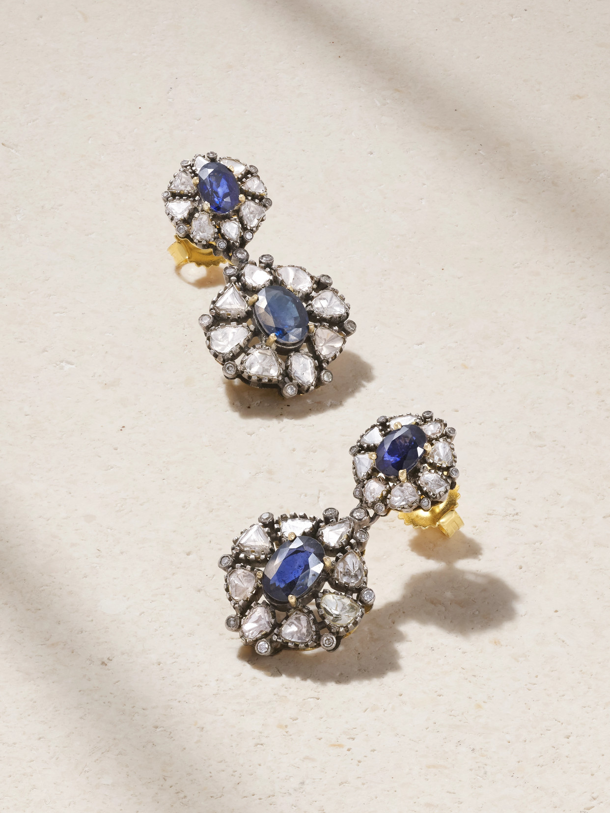Amrapali London 18-karat Gold, Sapphire And Diamond Earrings