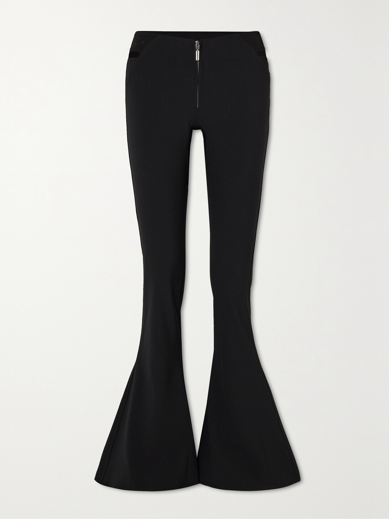 Shop Jean Paul Gaultier + Knwls Cutout Woven Flared Pants In Black