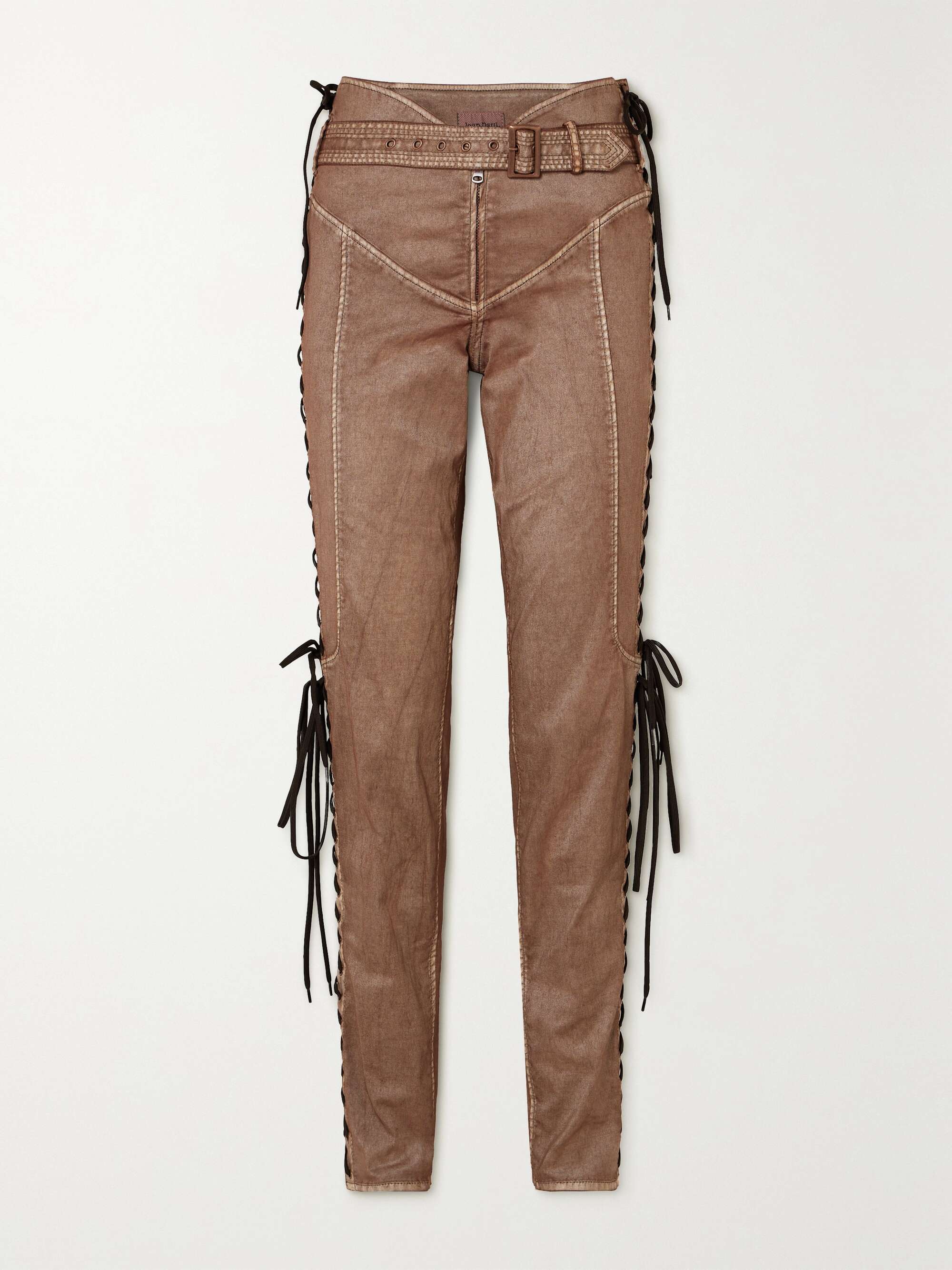 Jean Paul Gaultier: Blue 'The Lace-Up' Jeans | SSENSE