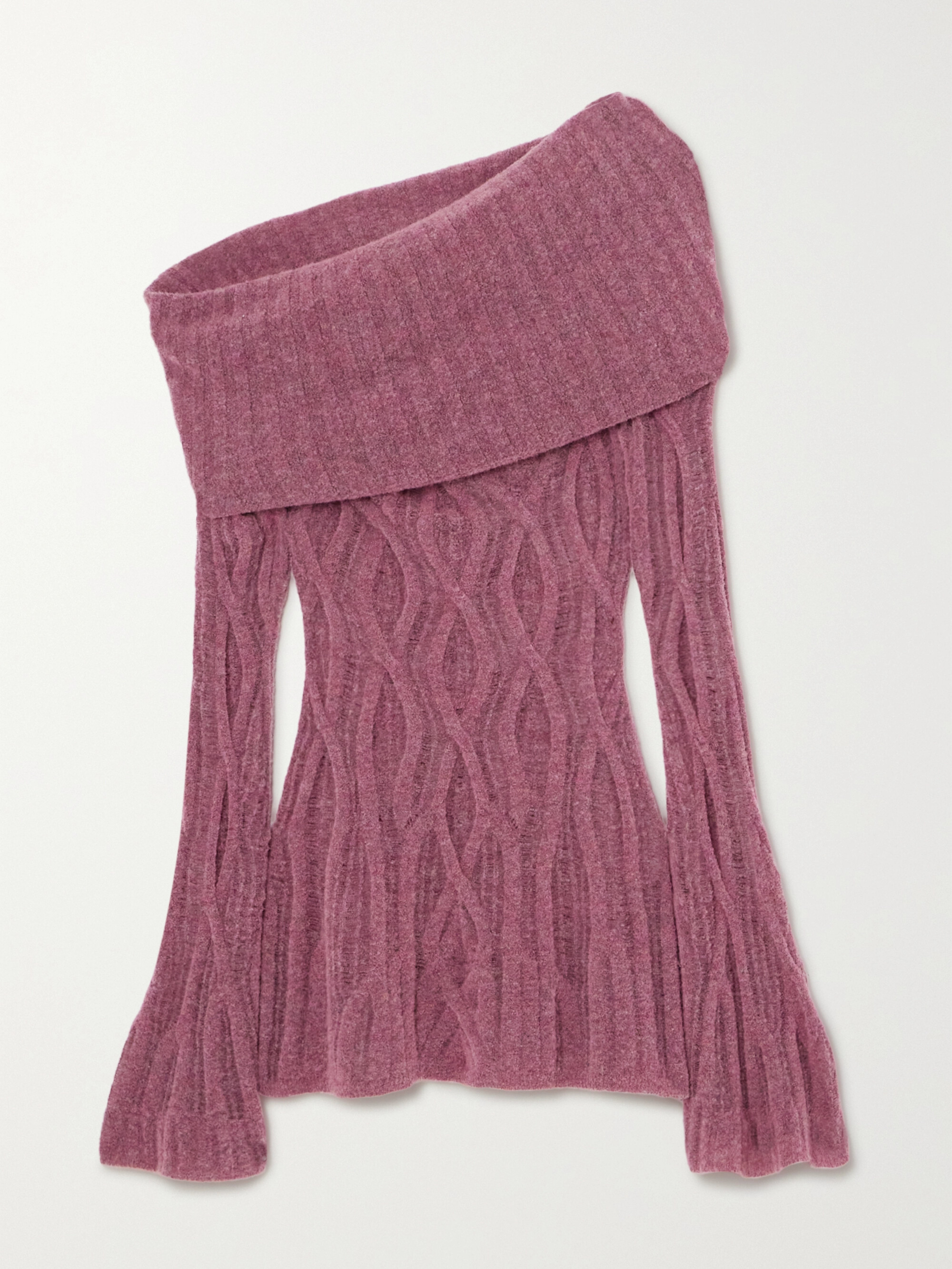 Jean Paul Gaultier - + KNWLS cable-knit wool-blend mini dress | Plush