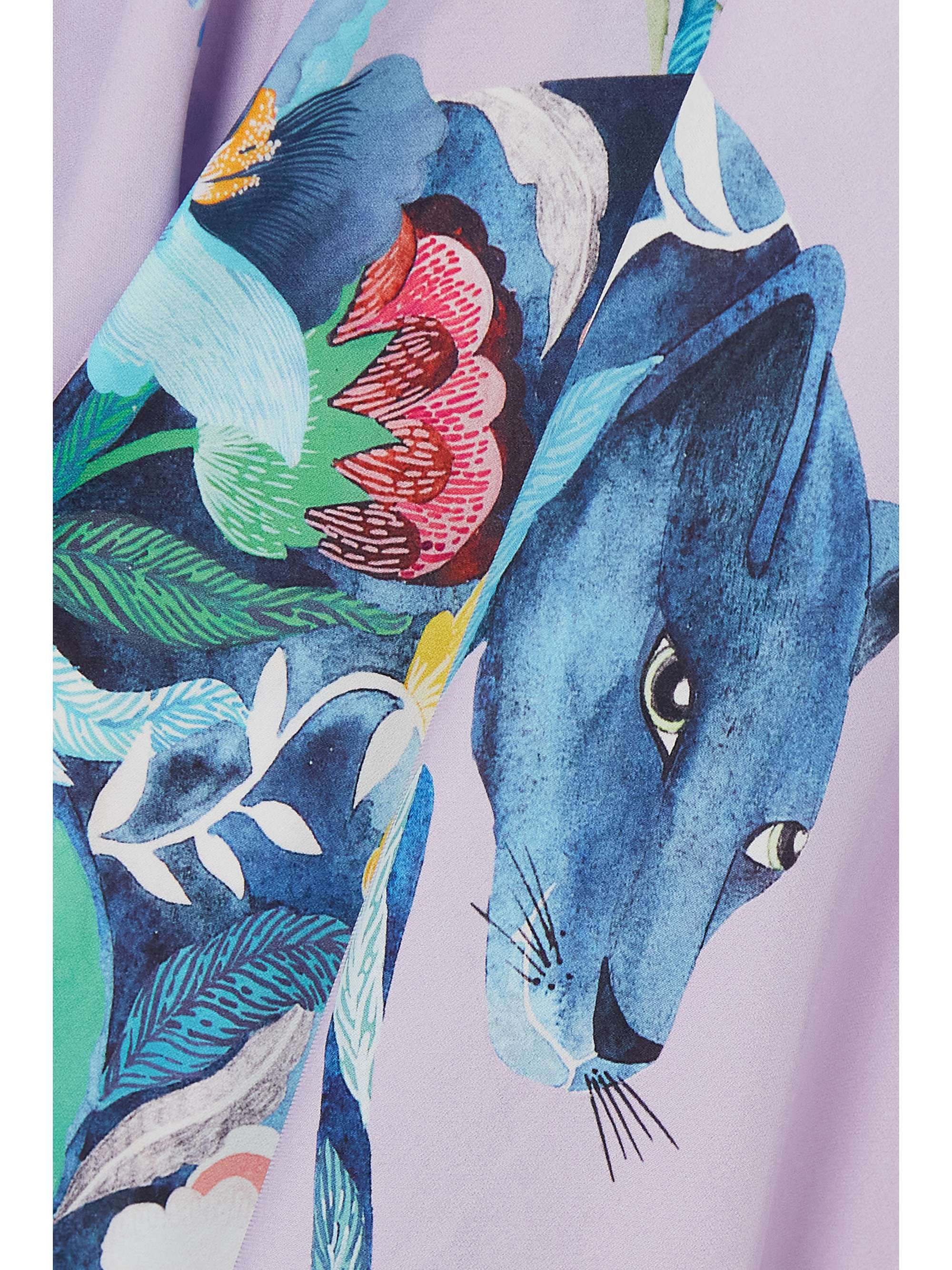 MENG Printed silk-georgette kaftan