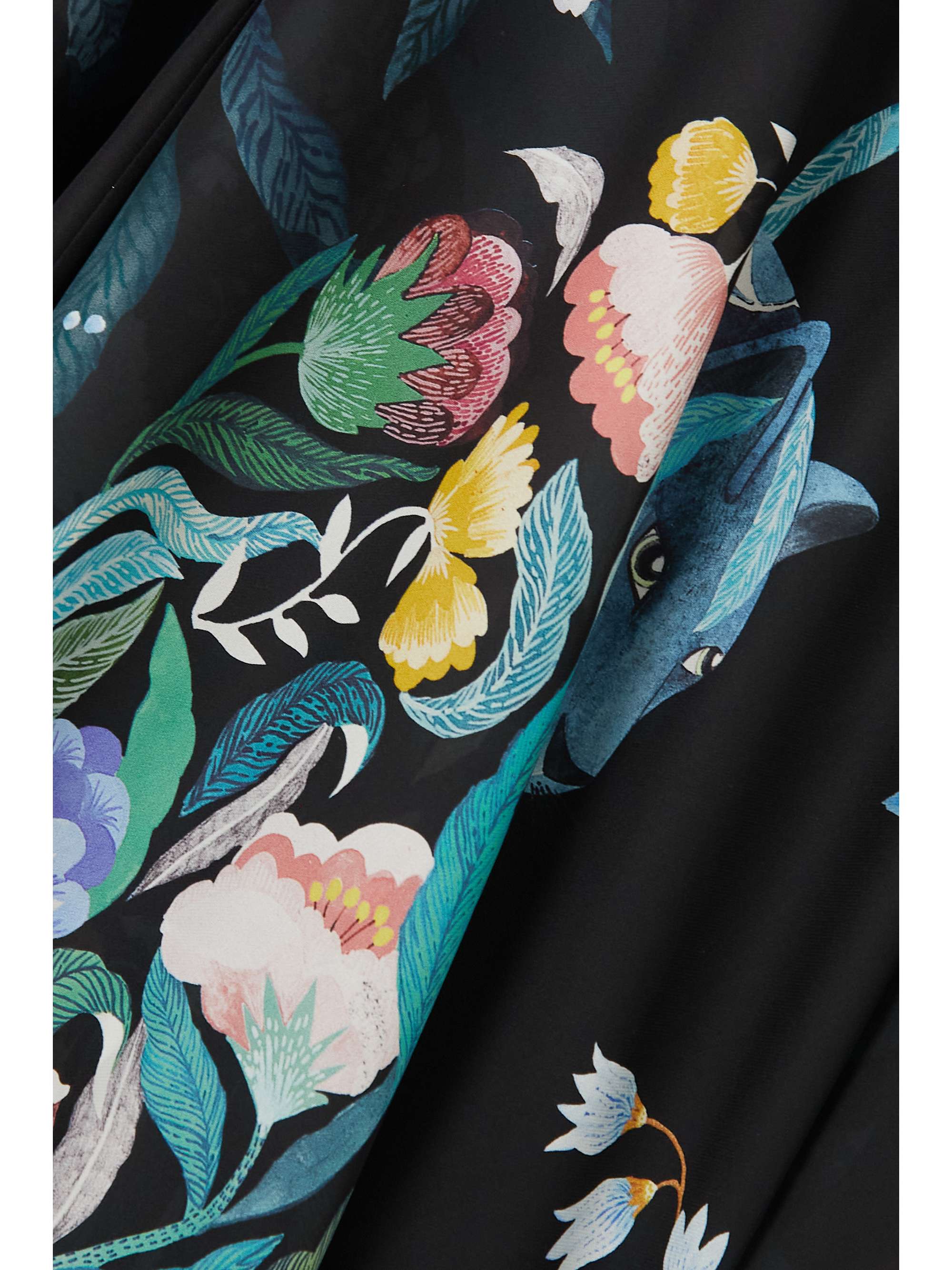 MENG Printed silk-georgette kaftan