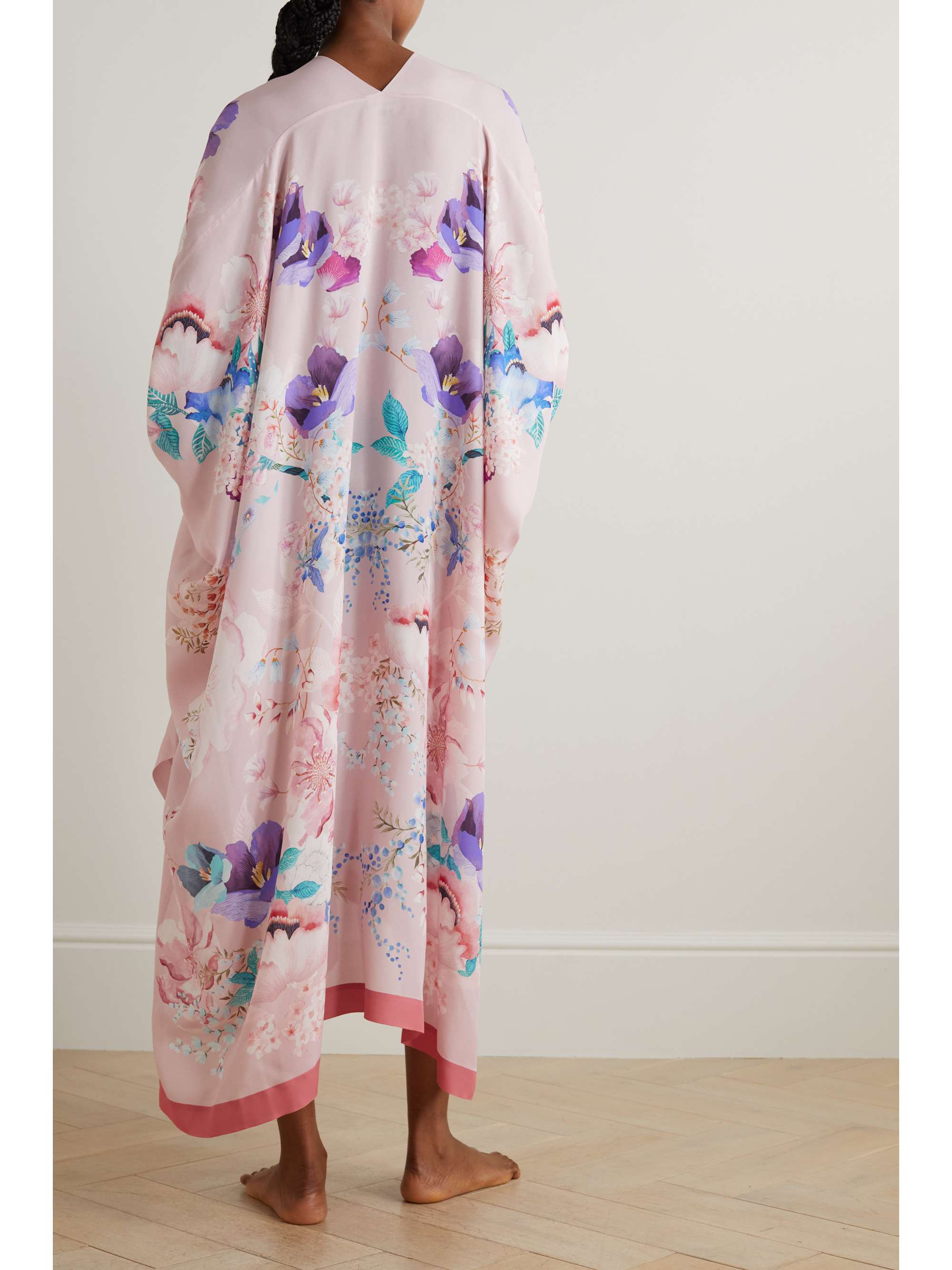 MENG Printed silk-georgette kaftan