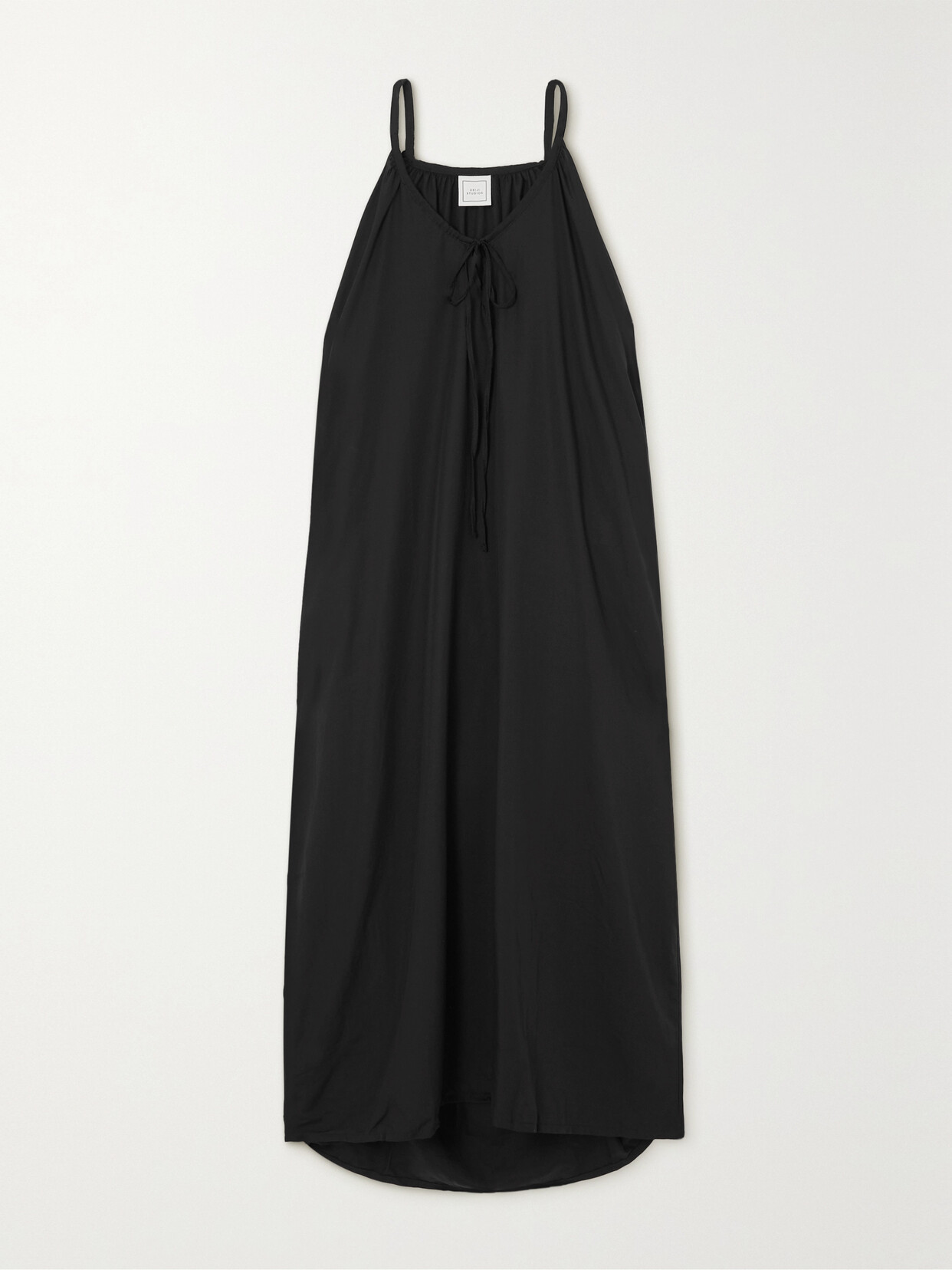 Deiji Studios - Tie-detailed Tencel Lyocell Maxi Dress - Black