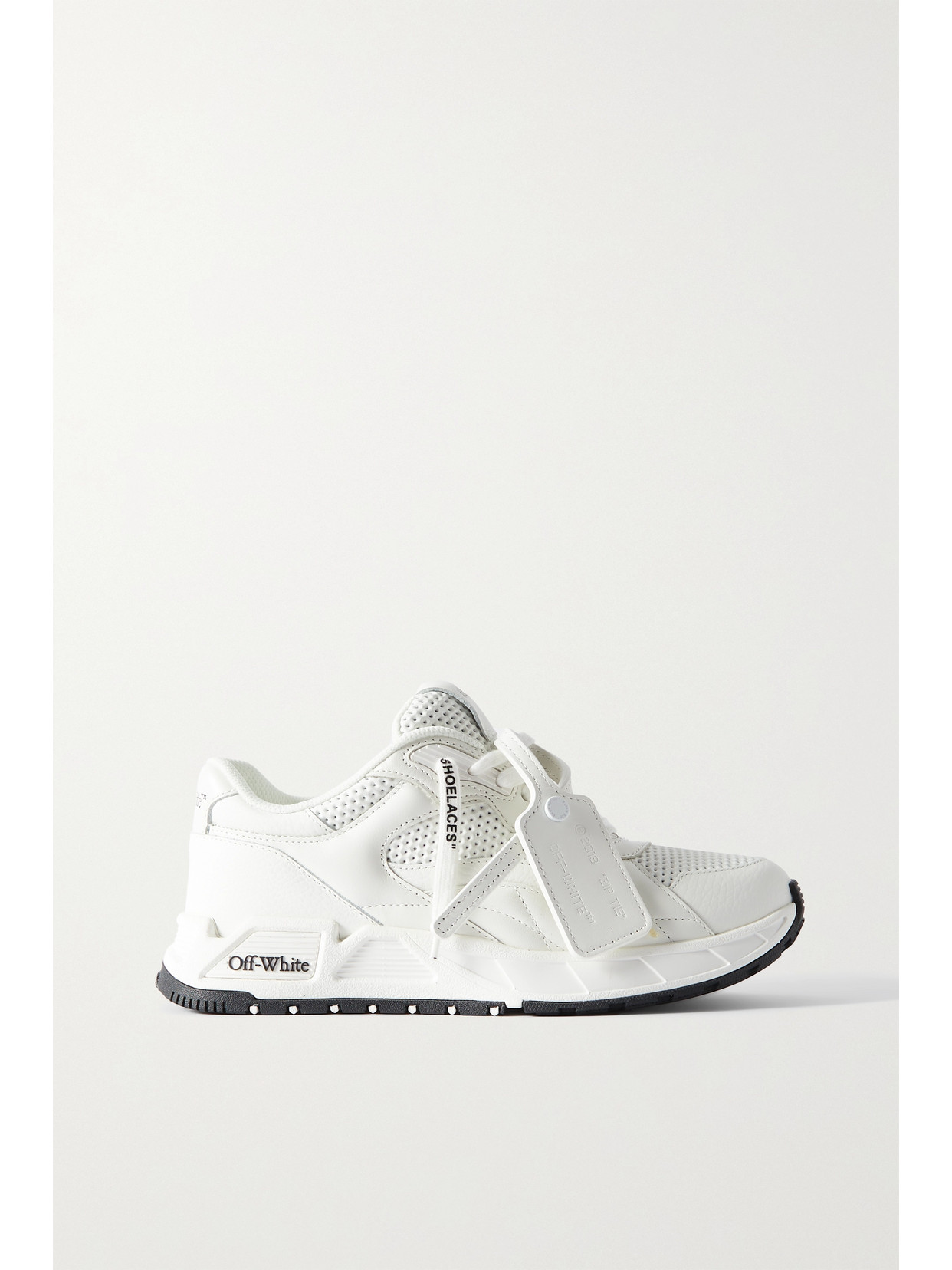 Off-white Leather And Mesh Sneakers In White