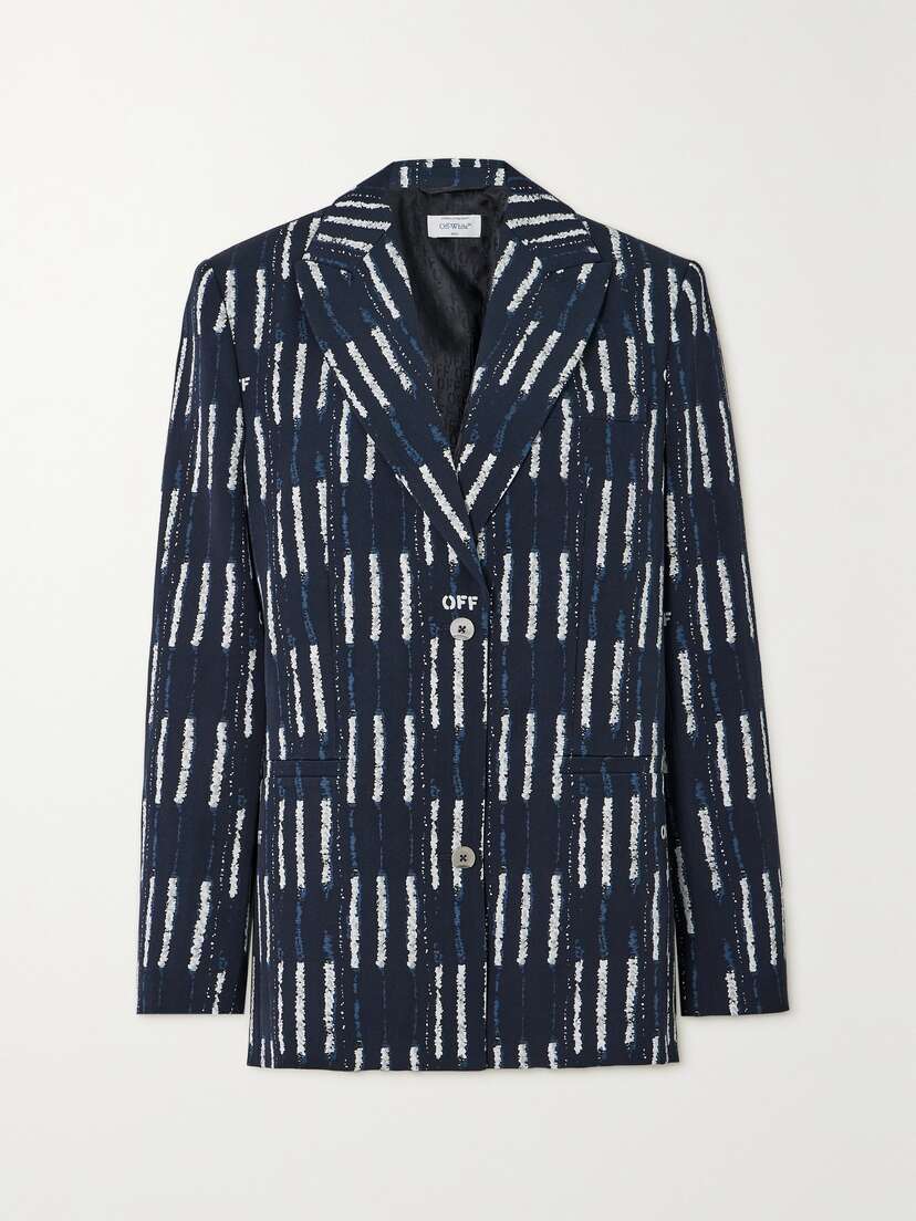 Off-White Tomboy Printed Wool-twill Blazer