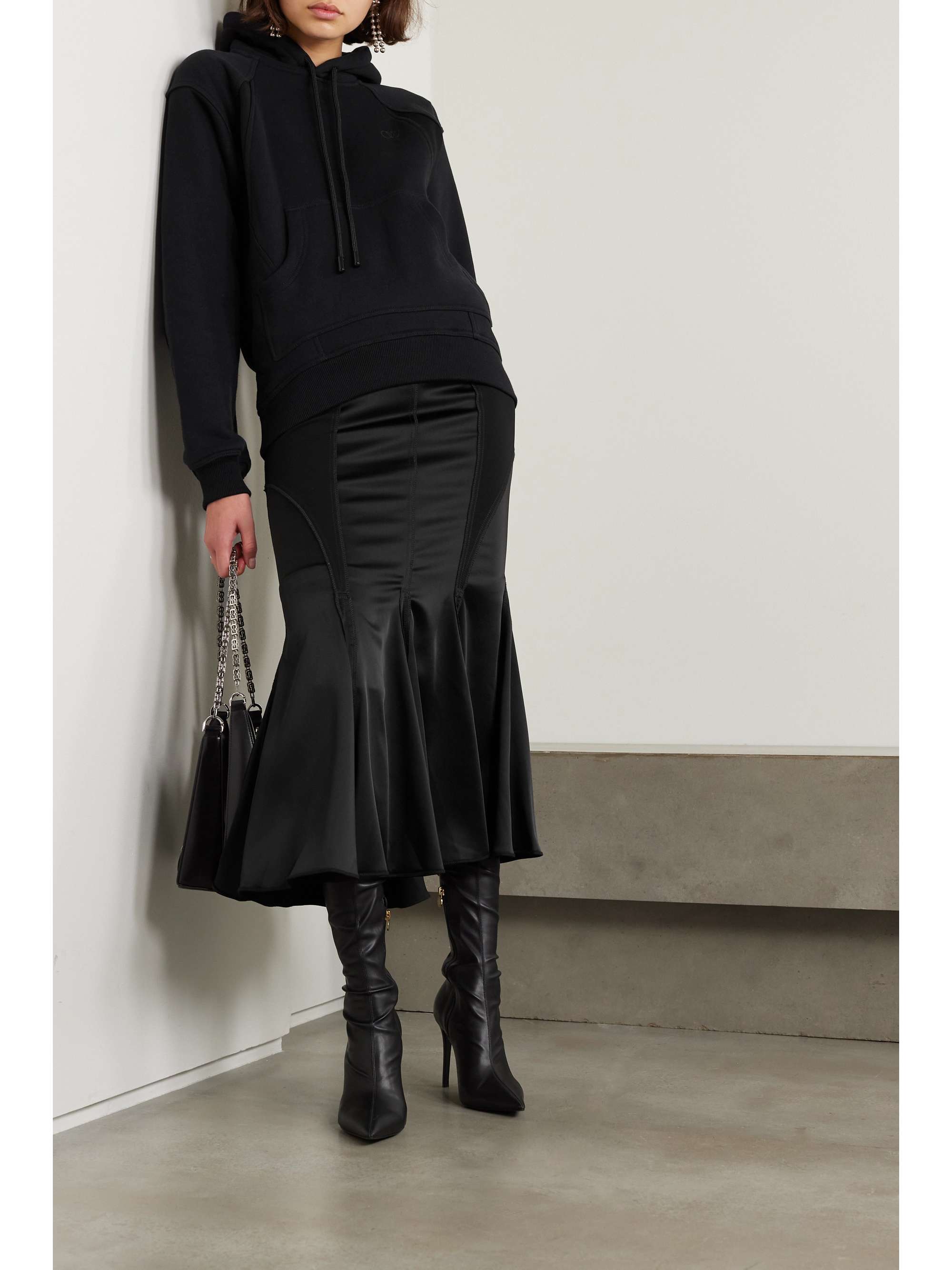 Hooded midi 2025 dress