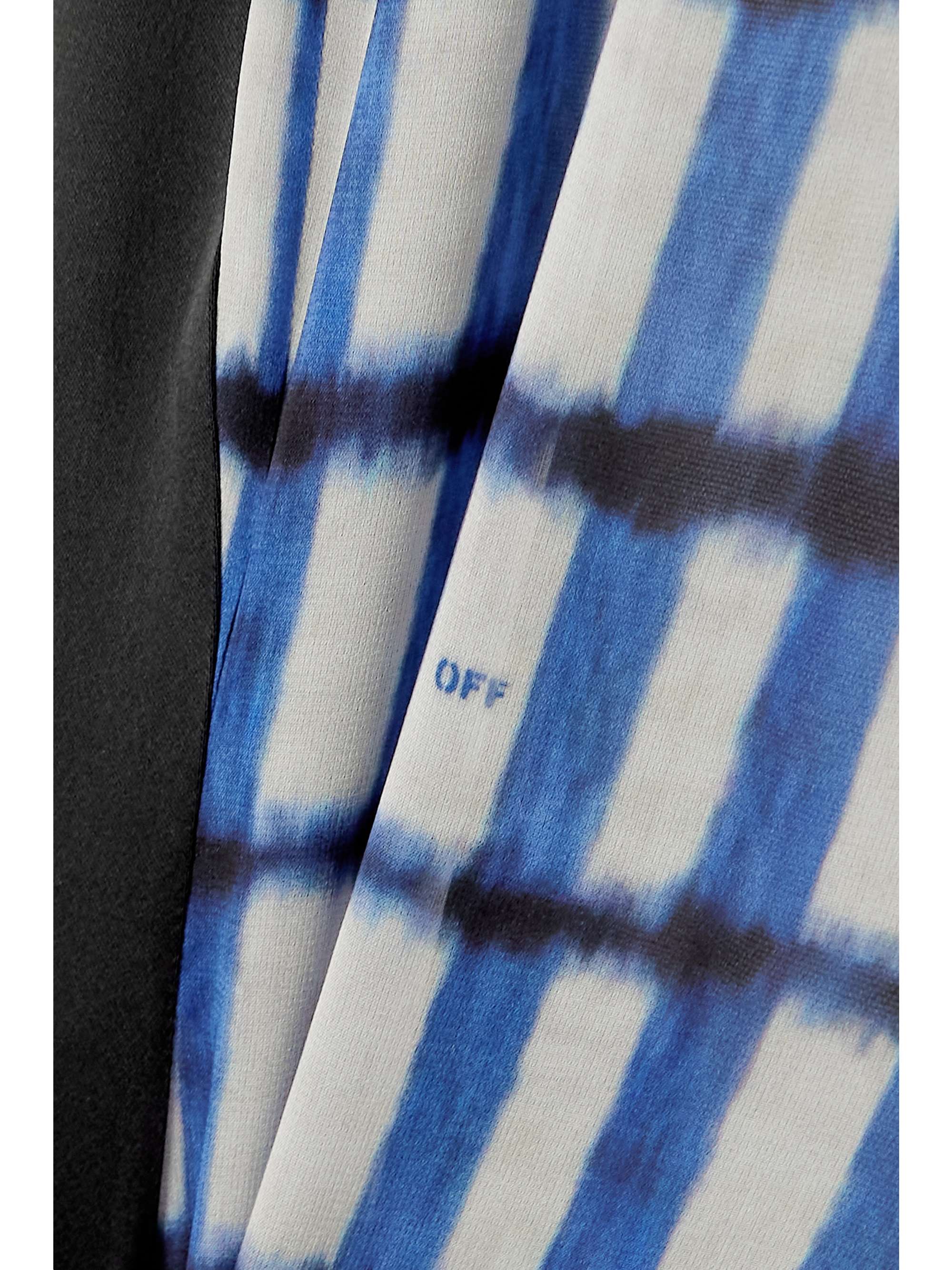 OFFWHITE Satin and tulletrimmed checked chiffon and stretchsilk maxi