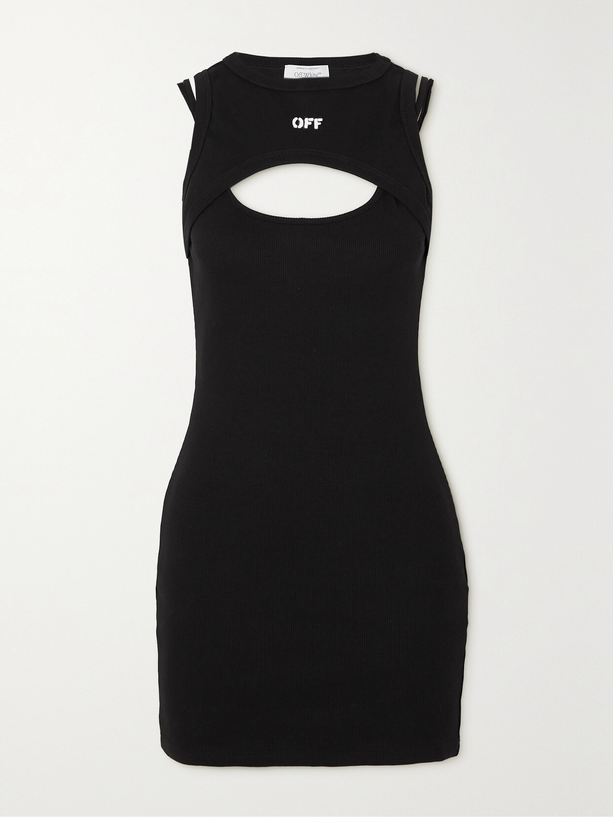 Off-white Off White Cut Out Mini Dress In Black
