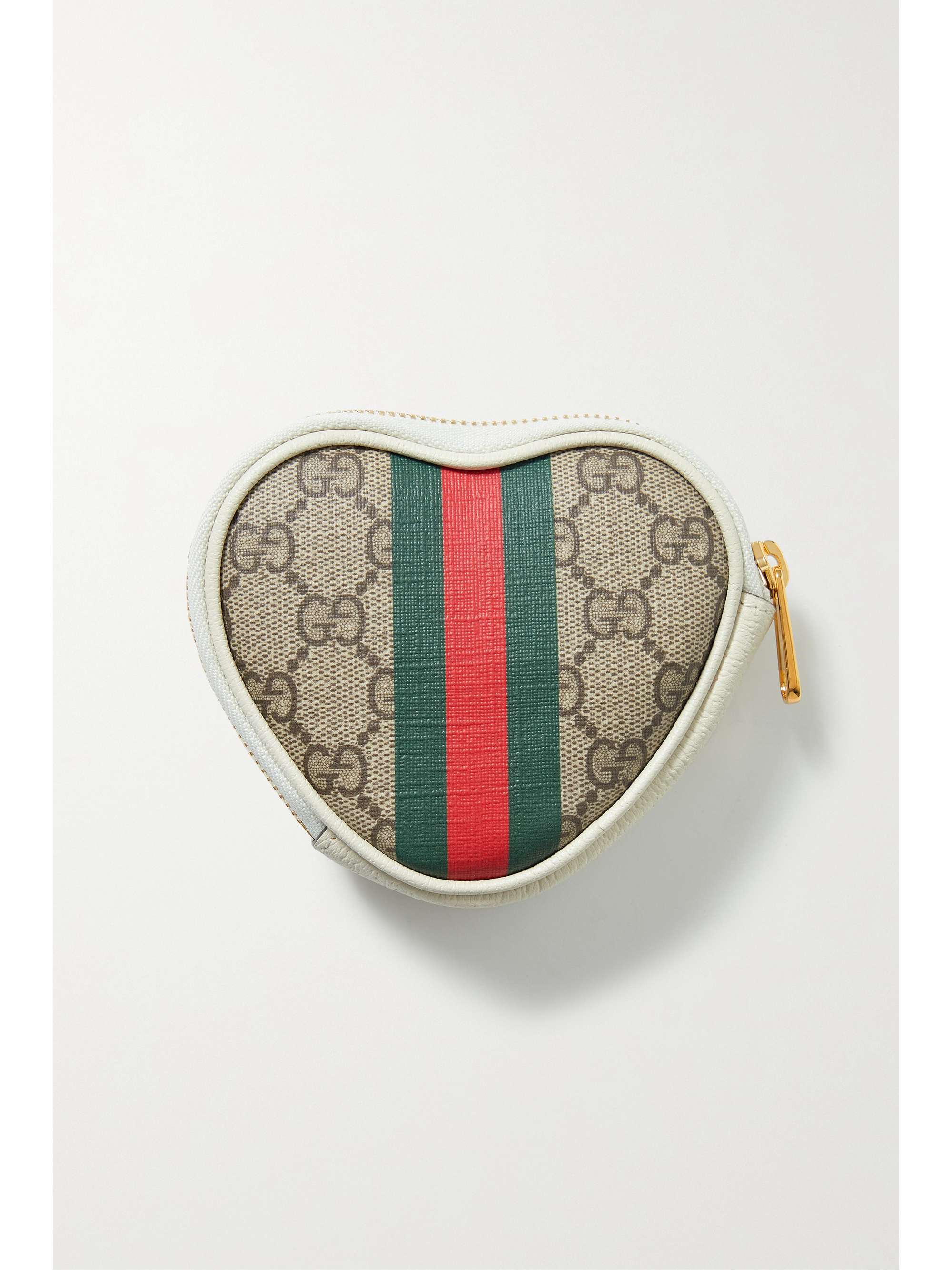 GUCCI Kawaii printed leather-trimmed coated-canvas coin purse
