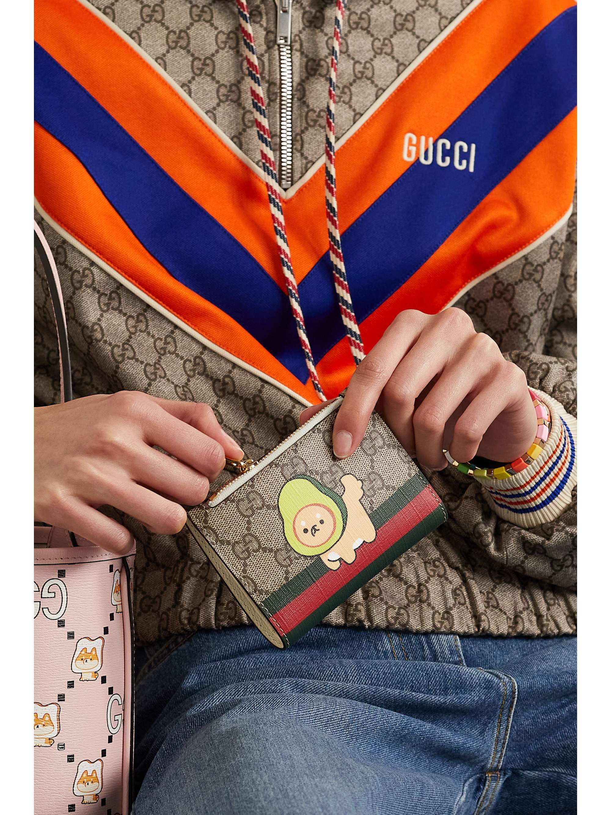 GUCCI Kawaii printed coated-canvas wallet