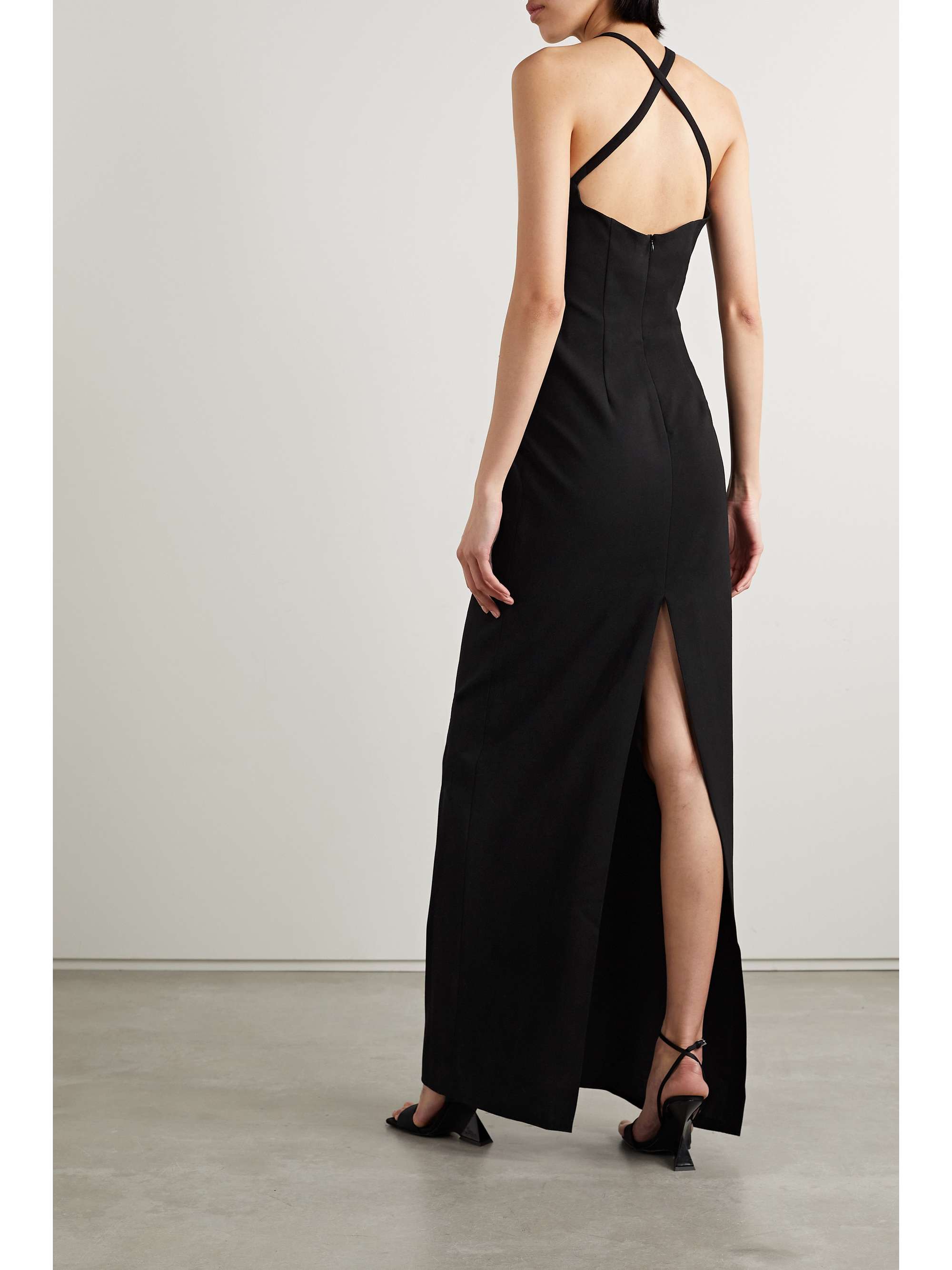 MÔNOT Cutout crepe maxi dress