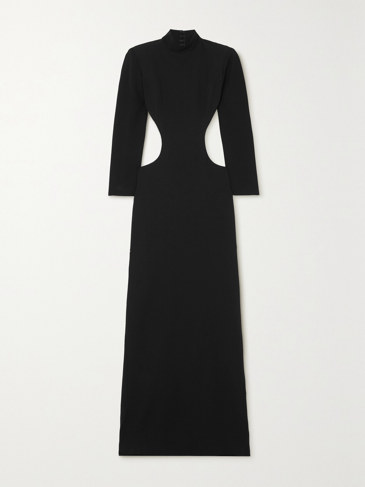 MONOT OPEN-BACK CUTOUT CREPE GOWN