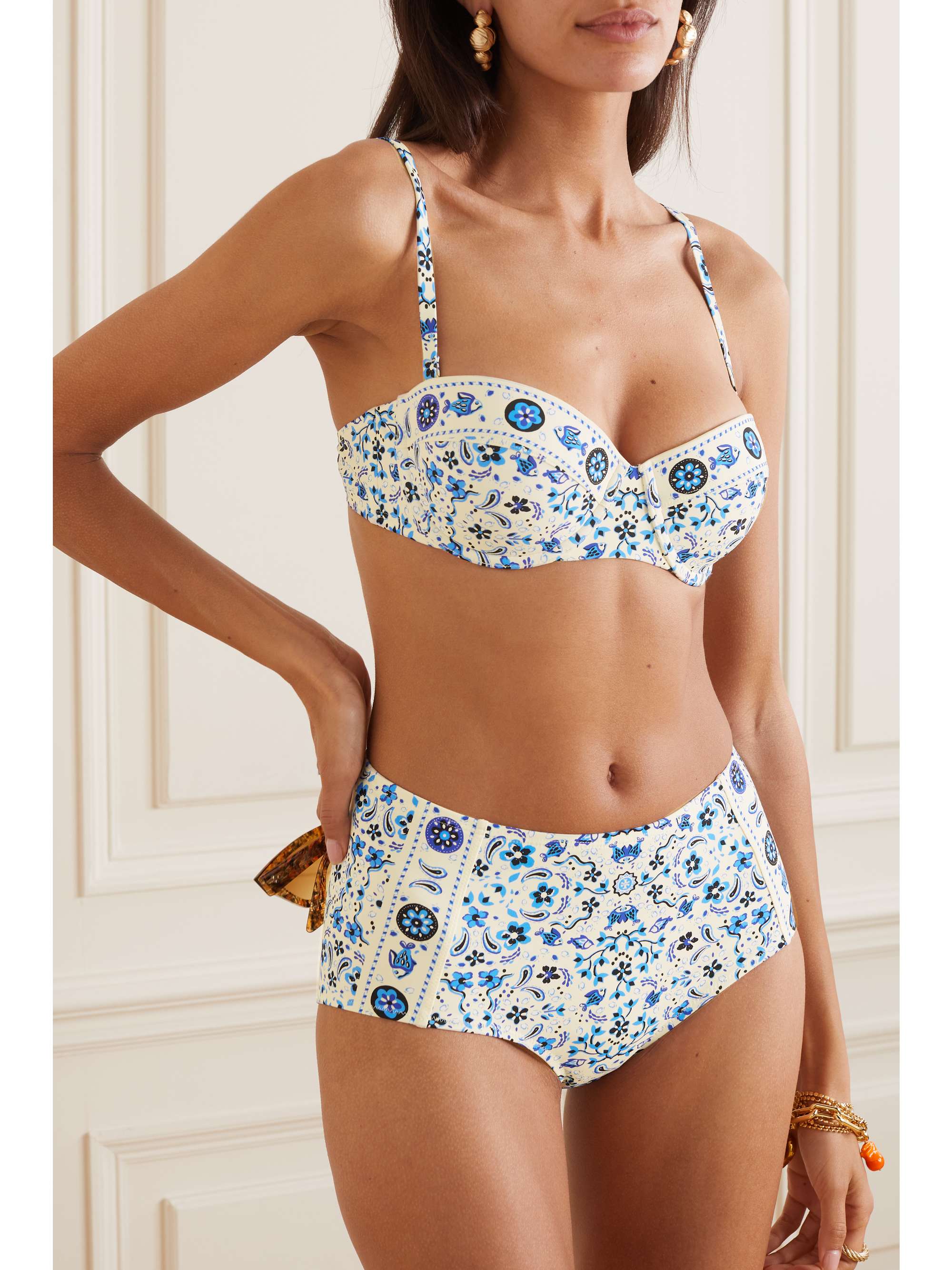 TORY BURCH Printed bikini briefs NETAPORTER