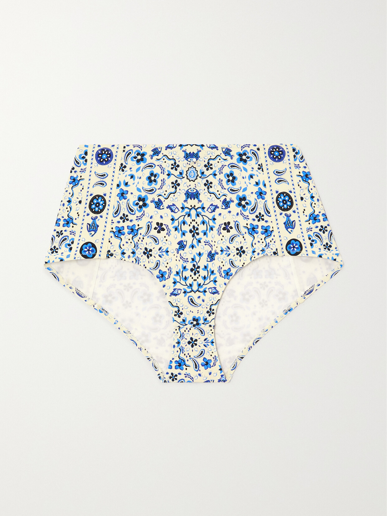 Tory Burch - Printed Bikini Briefs - Blue