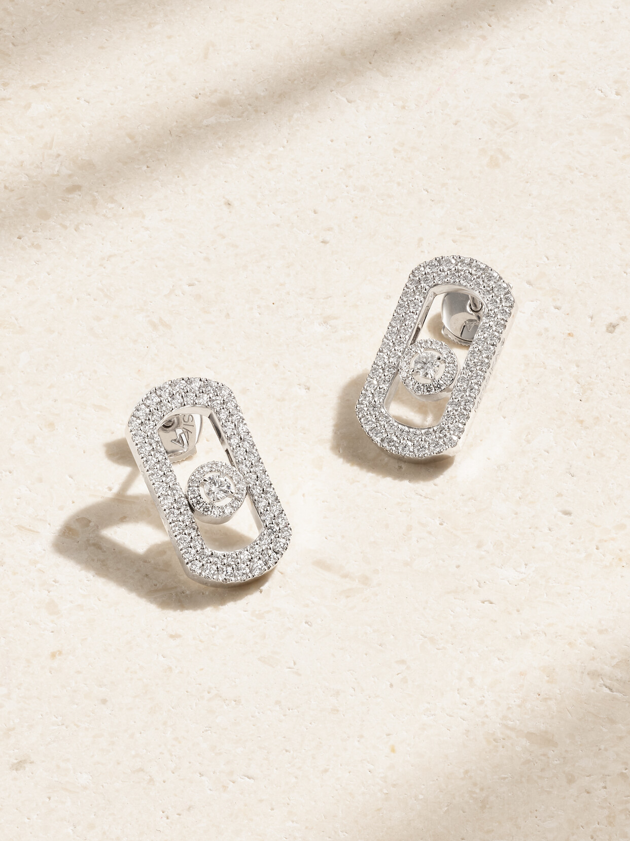 Messika Move Citizen 18-karat White Gold Diamond Earrings