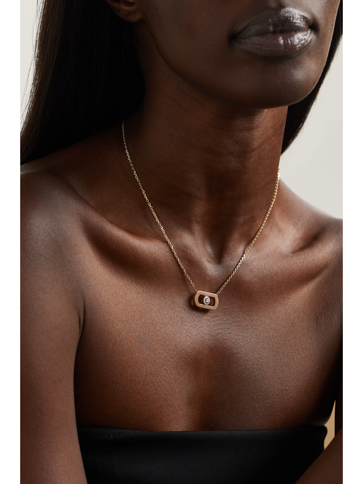 Messika Move Citizen 18-karat Rose Gold Diamond Necklace In Gold