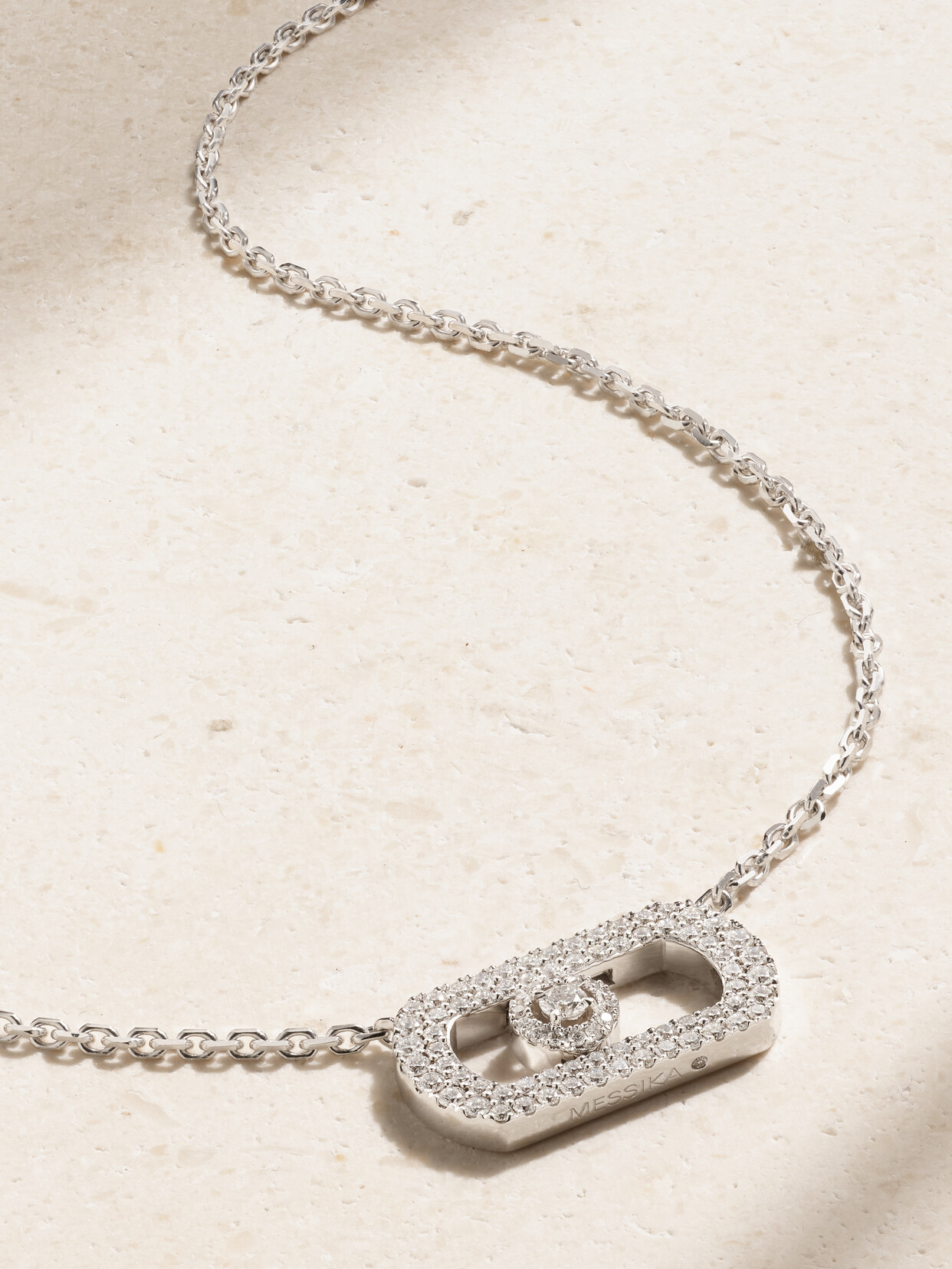 Messika Move Citizen 18-karat White Gold Diamond Necklace