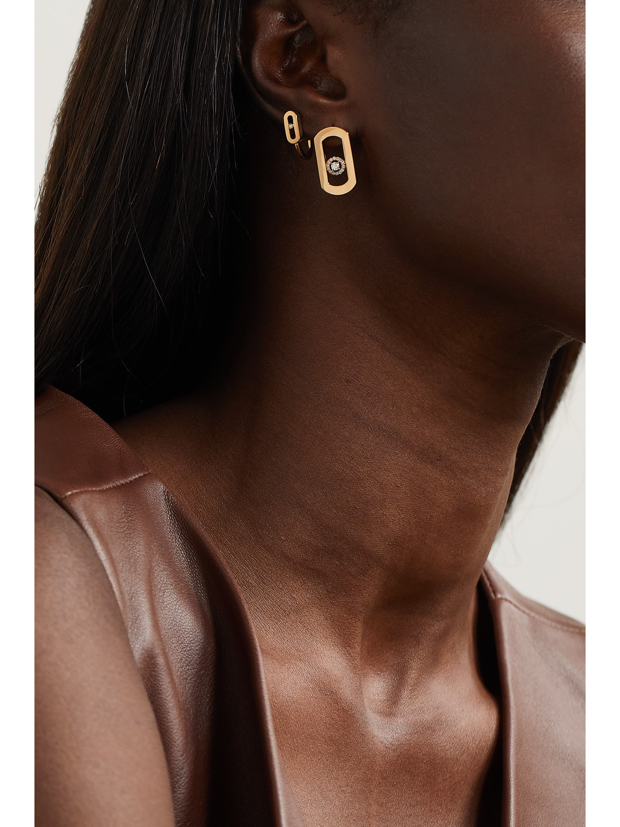 Messika Move Citizen 18-karat Gold Diamond Earrings In Gold