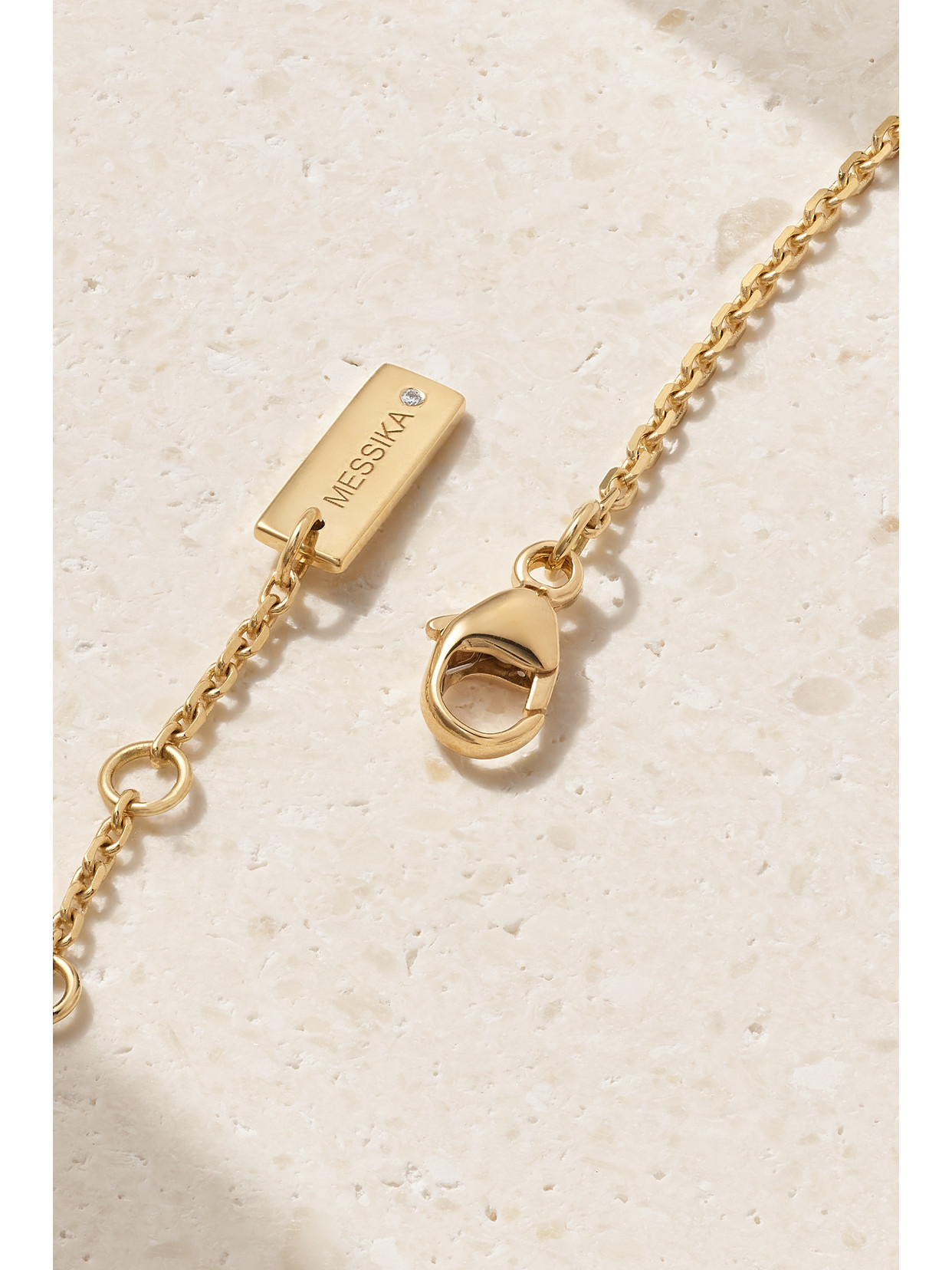 Messika Lucky Eye 18-karat Gold, Malachite And Diamond Bracelet In Gold