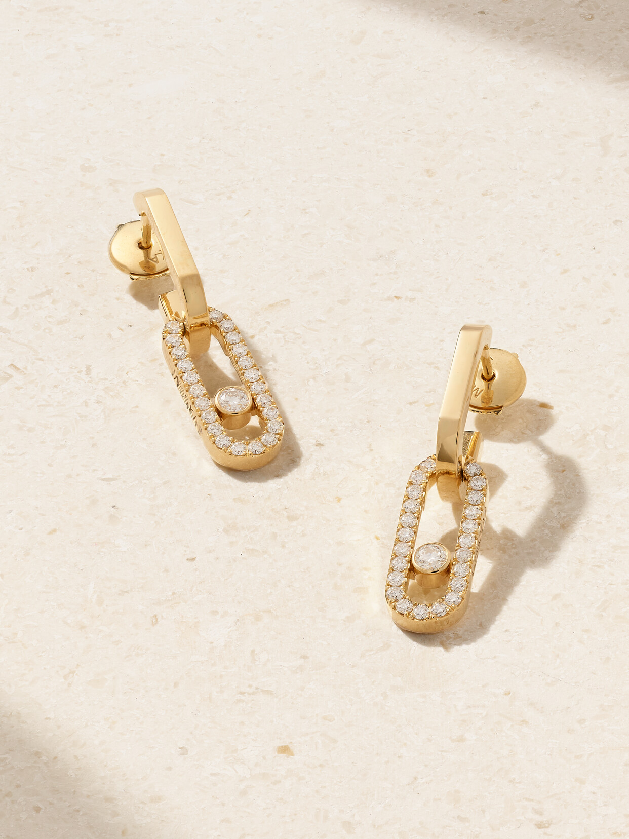 Messika - Move Link 18-karat Gold Diamond Earrings - One size