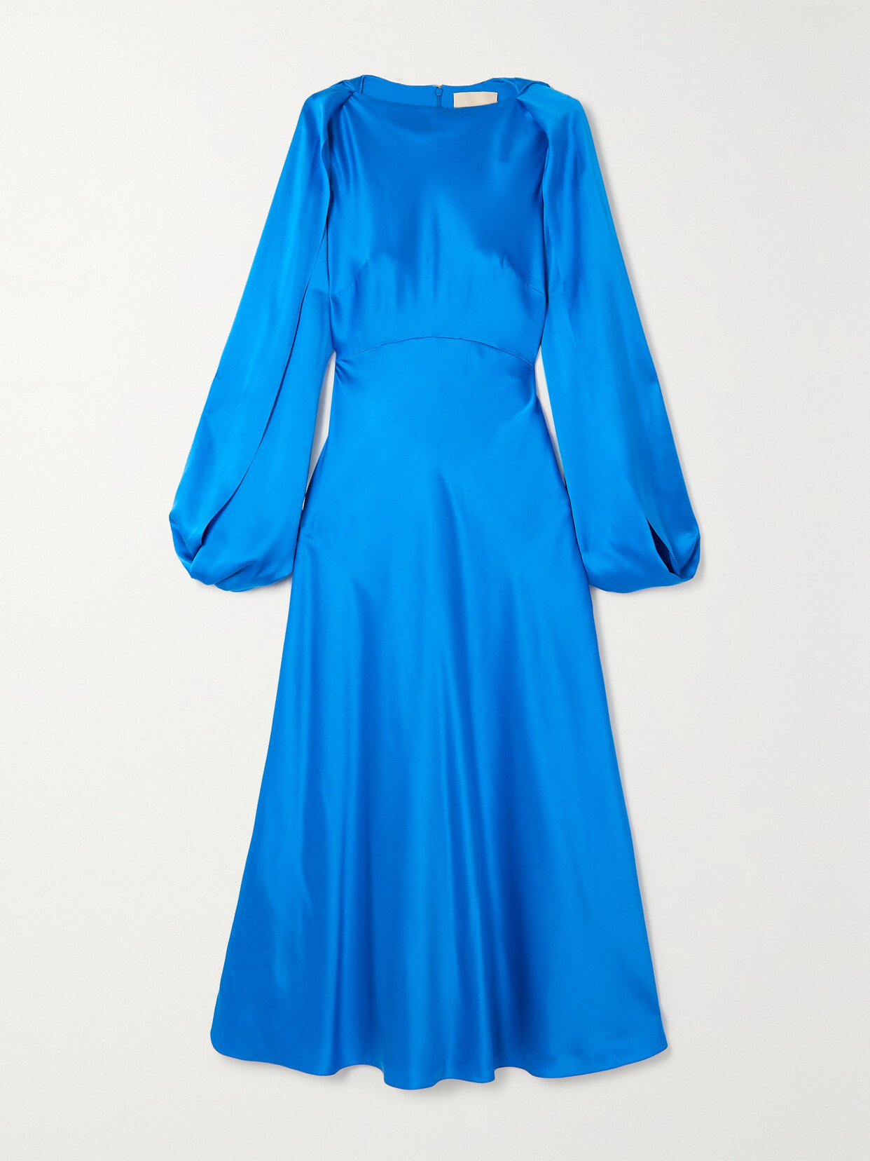 Roksanda - Koda Cape-effect Silk-satin Midi Dress - Blue