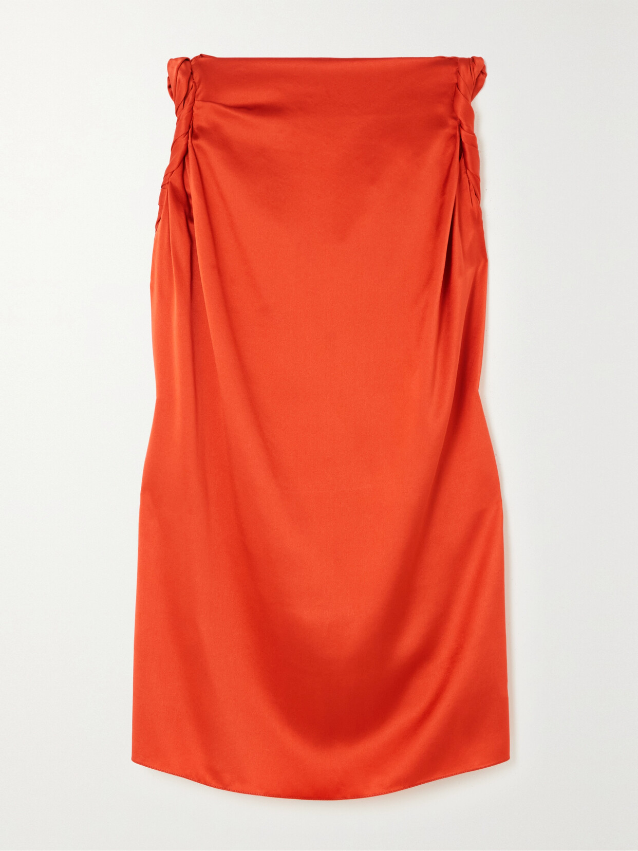 Roksanda - Kali Twisted Silk-satin Top - Orange