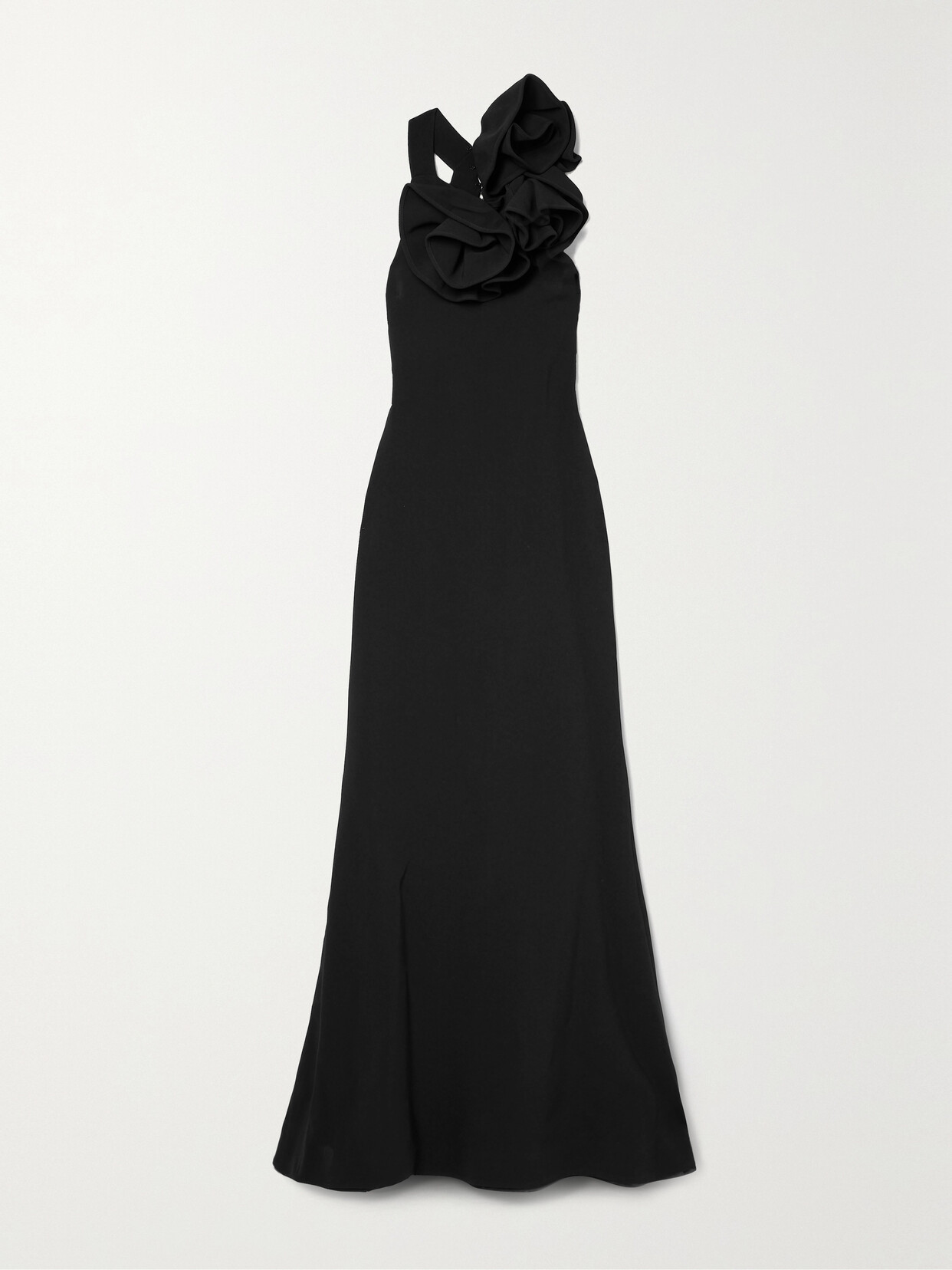 Elie Saab - Embellished Open-back Cady Gown - Black