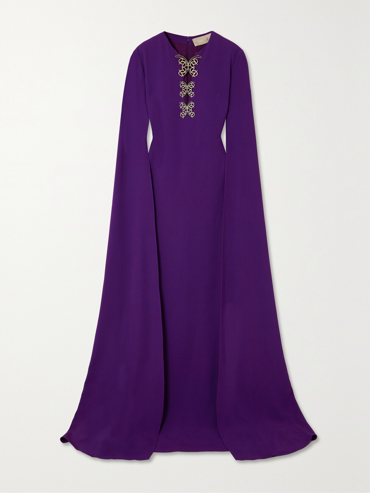 Elie Saab - Embellished Crepe Gown - Purple