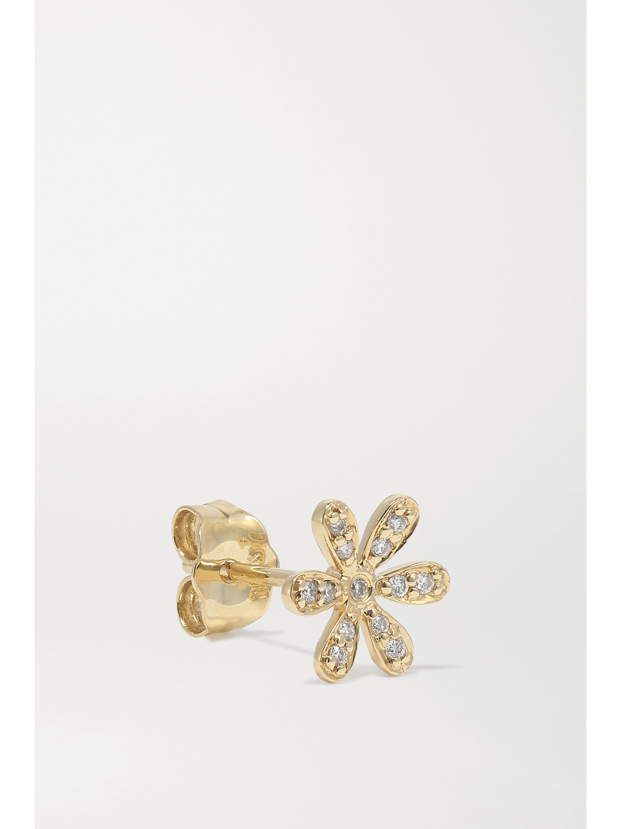 Shop Sydney Evan Baby Daisy 14-karat Gold Diamond Earrings In Unknown