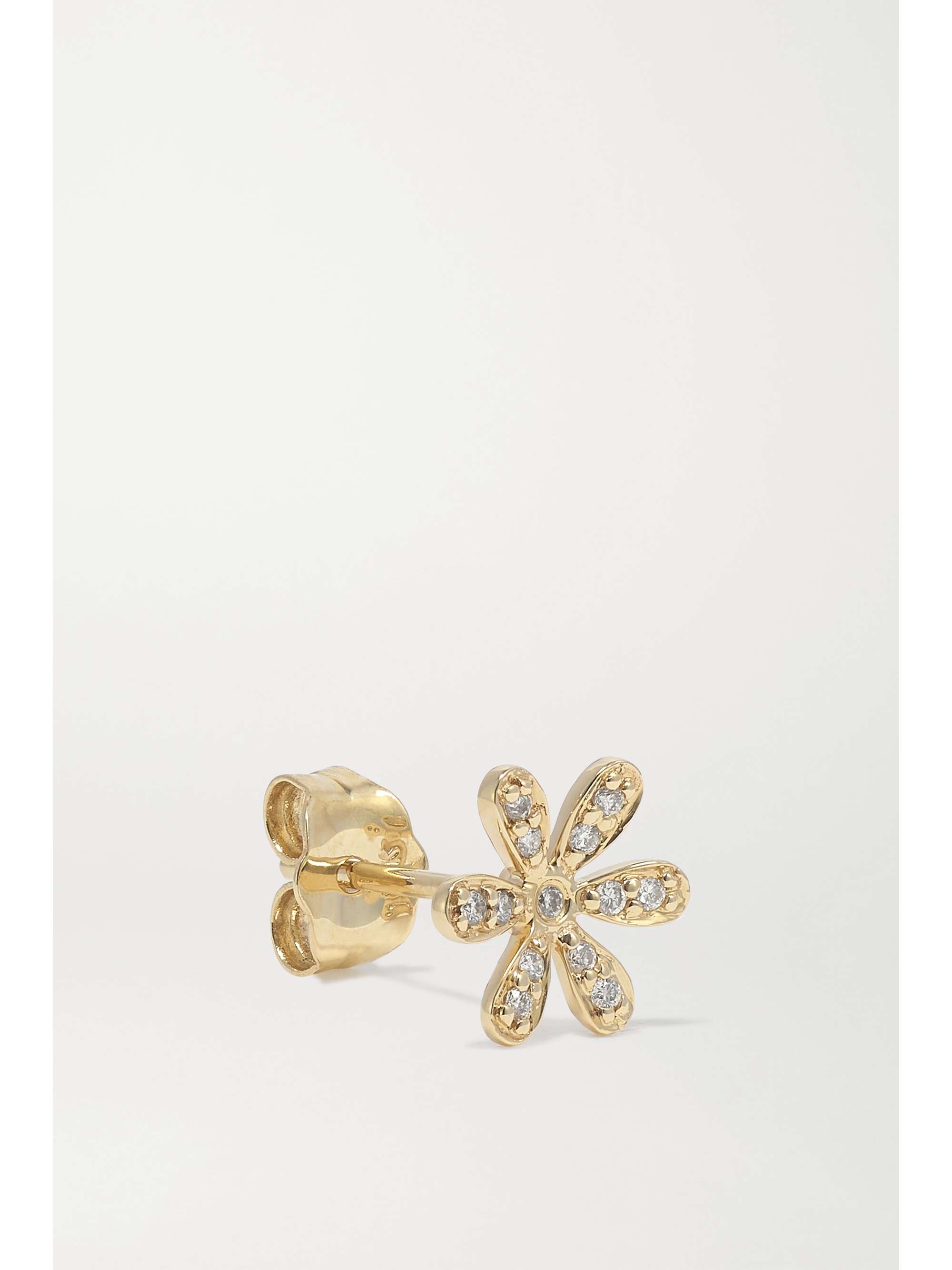 SYDNEY EVAN Baby Daisy 14-karat gold diamond earrings