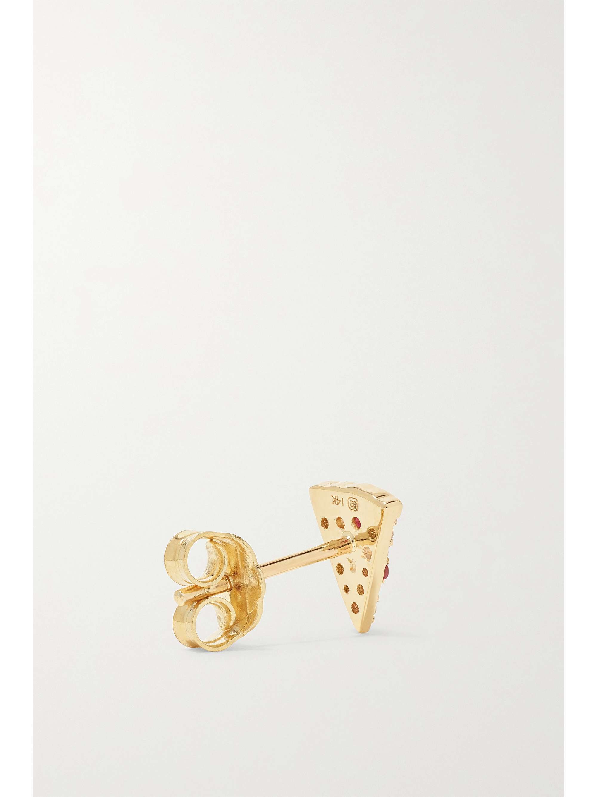 SYDNEY EVAN 14-karat gold, diamond and ruby earrings