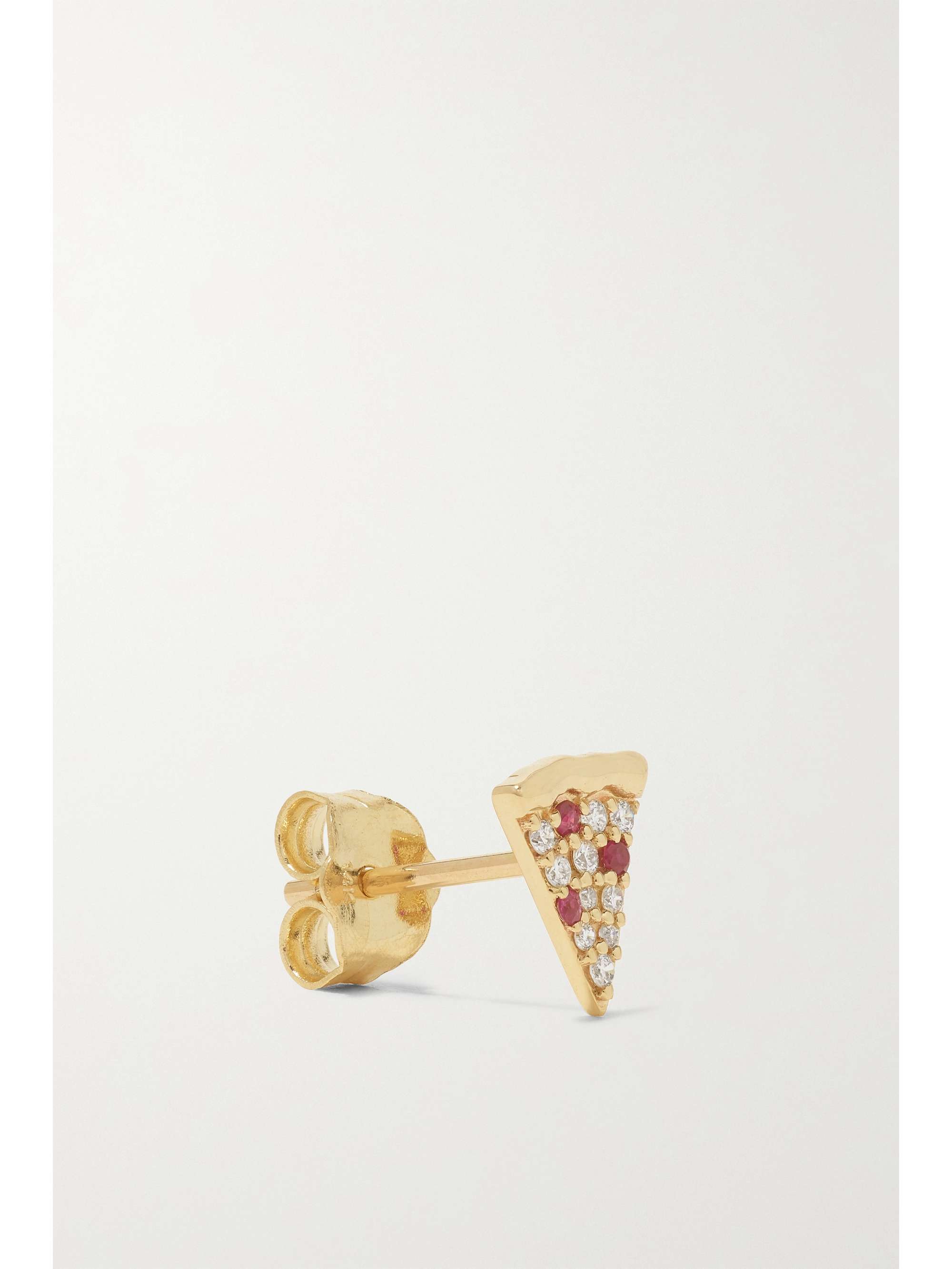 SYDNEY EVAN 14-karat gold, diamond and ruby earrings