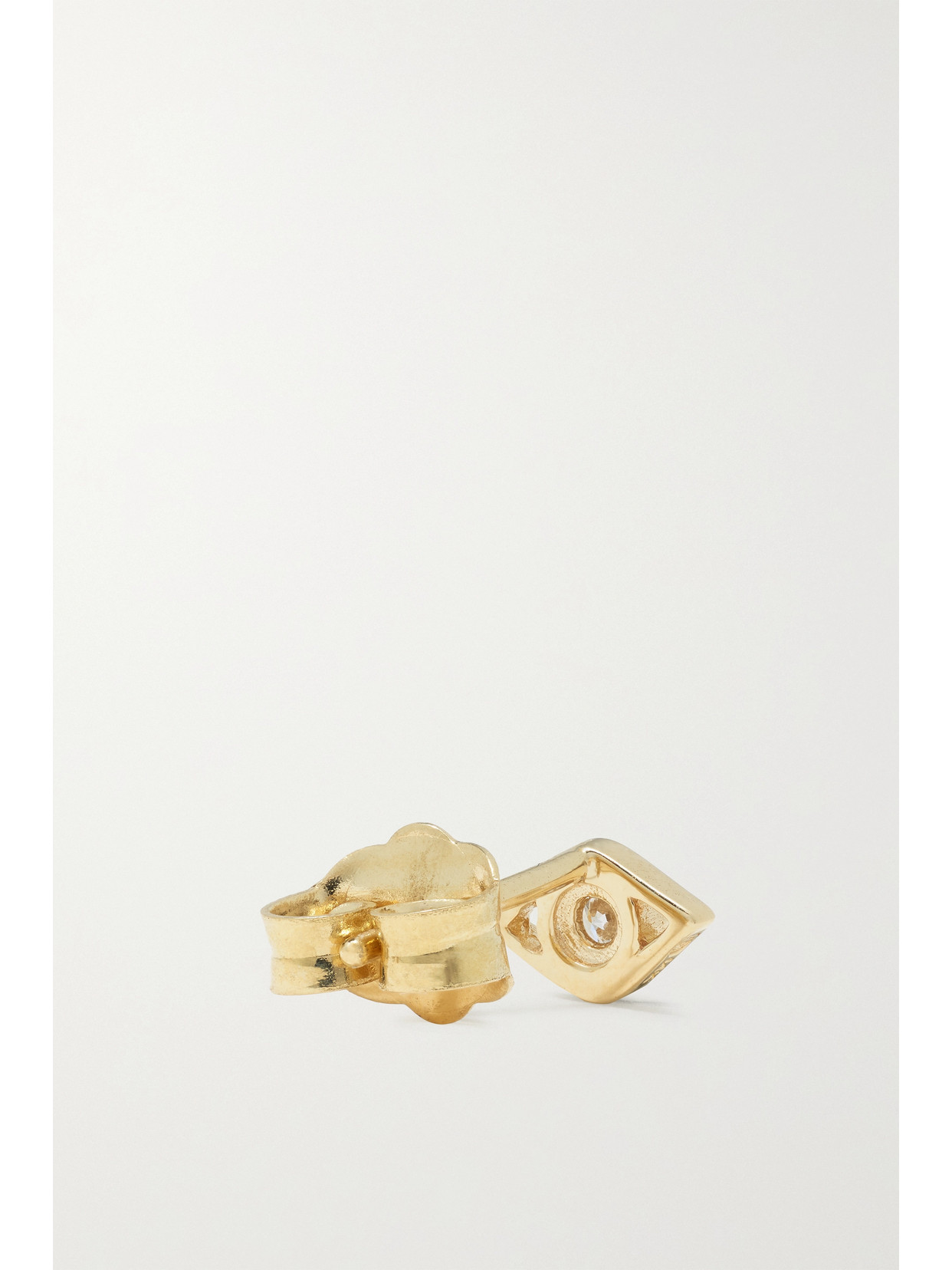 Sydney Evan Small Evil Eye 14-karat Gold Diamond Earrings In Unknown