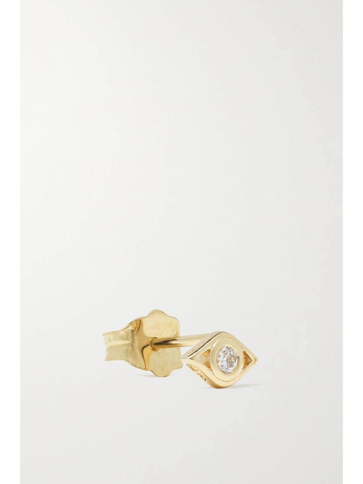 Sydney Evan Small Evil Eye 14-karat Gold Diamond Earrings In Unknown