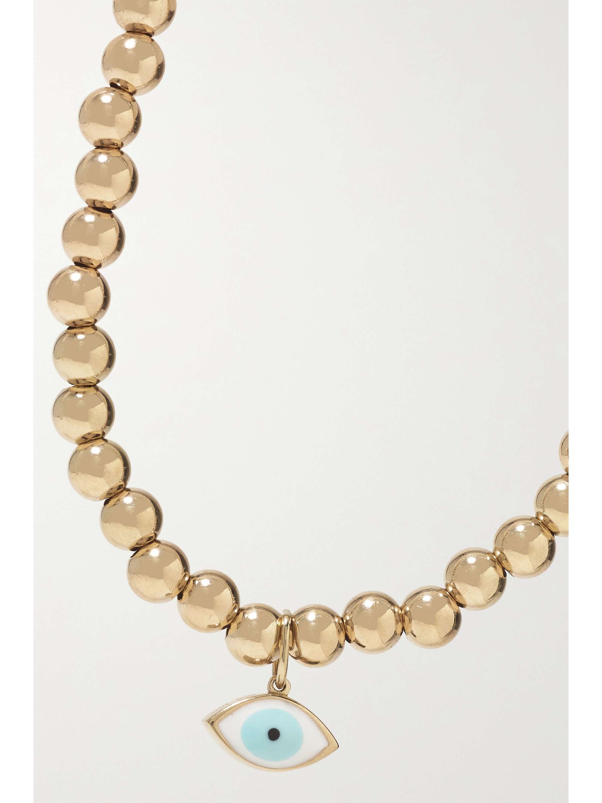 SYDNEY EVAN Evil Eye 14-karat gold and enamel bracelet