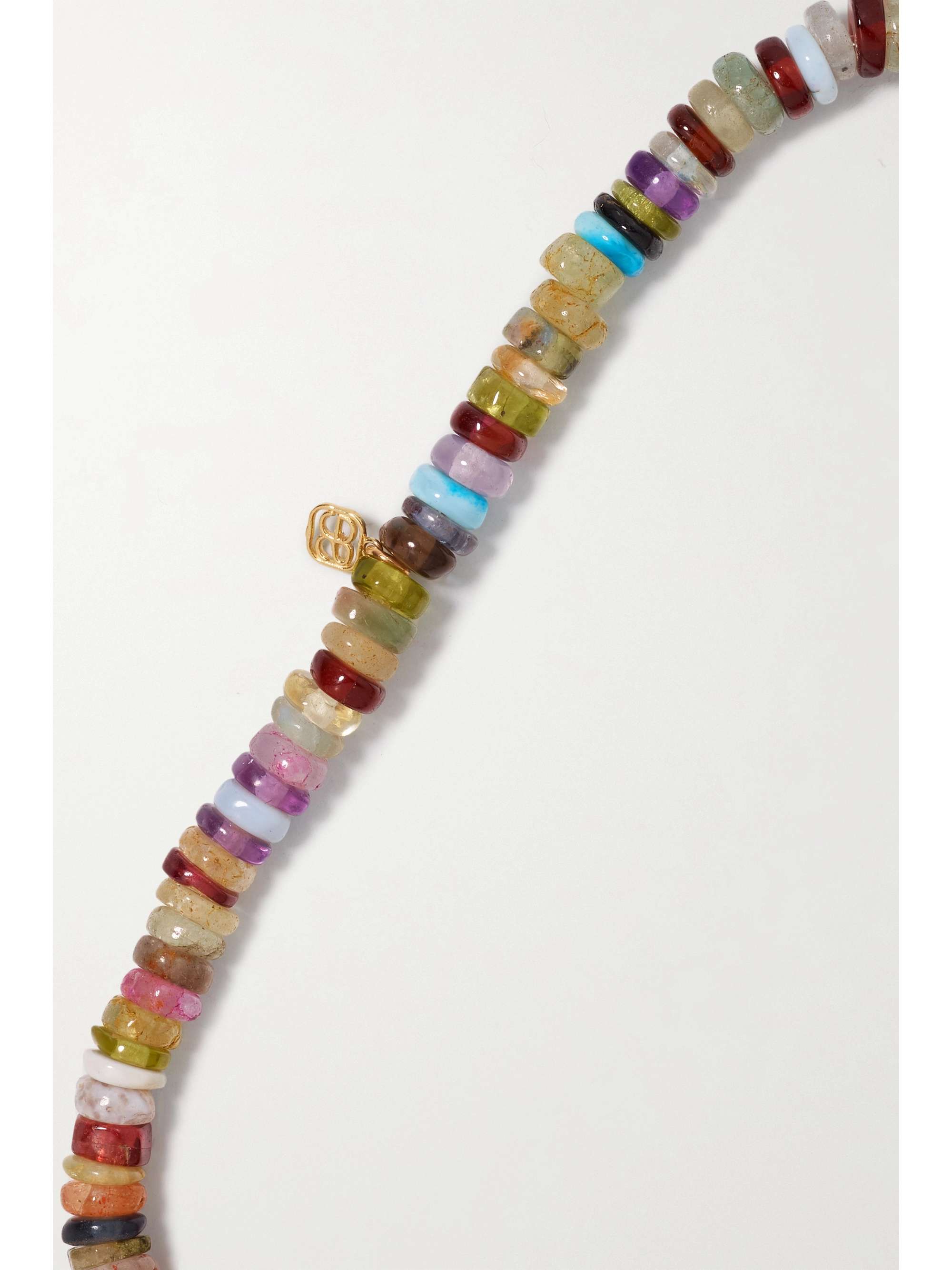 SYDNEY EVAN Evil Eye 14-karat gold opal bracelet