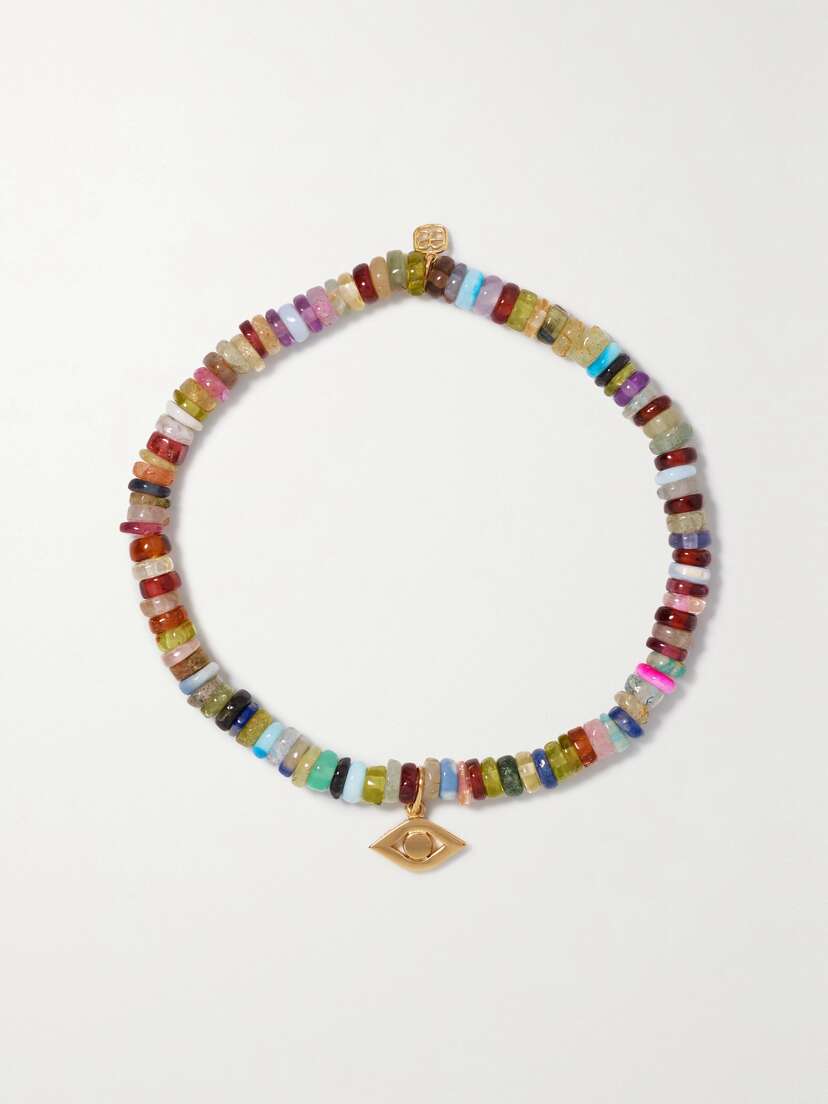 Sydney Evan Evil Eye 14-karat Gold Opal Bracelet