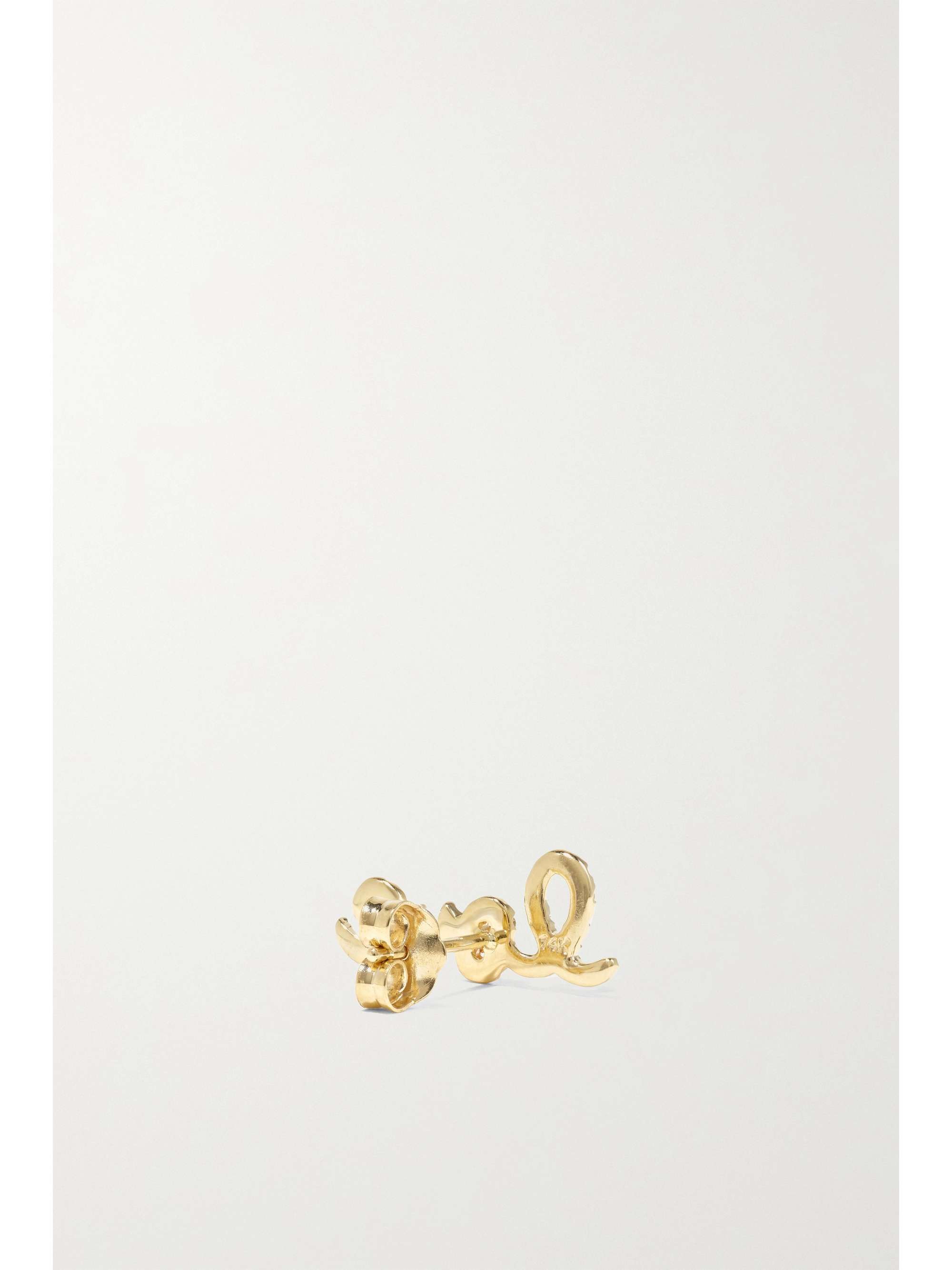 SYDNEY EVAN Love 14-karat gold diamond single earring