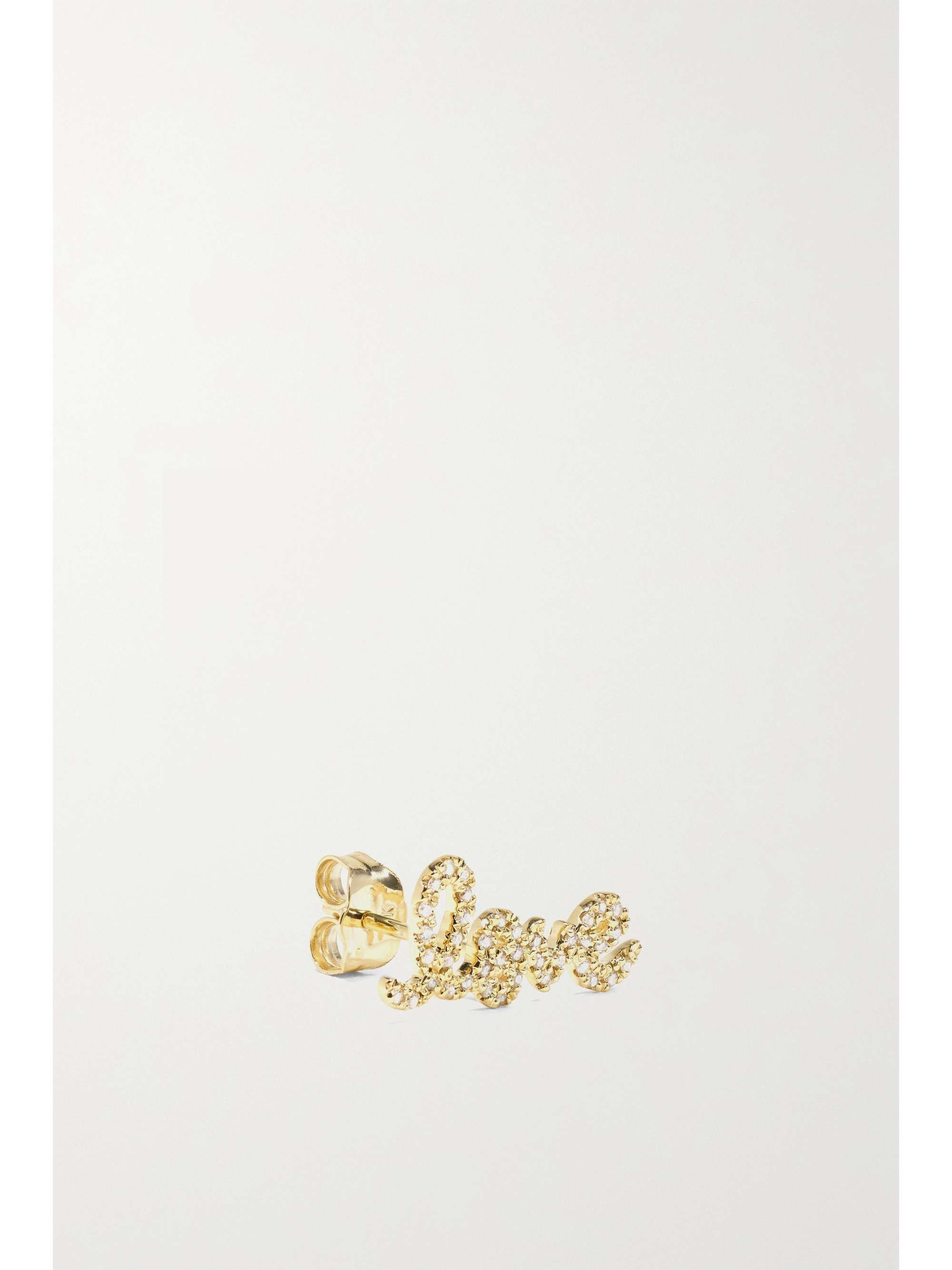 SYDNEY EVAN Love 14-karat gold diamond single earring