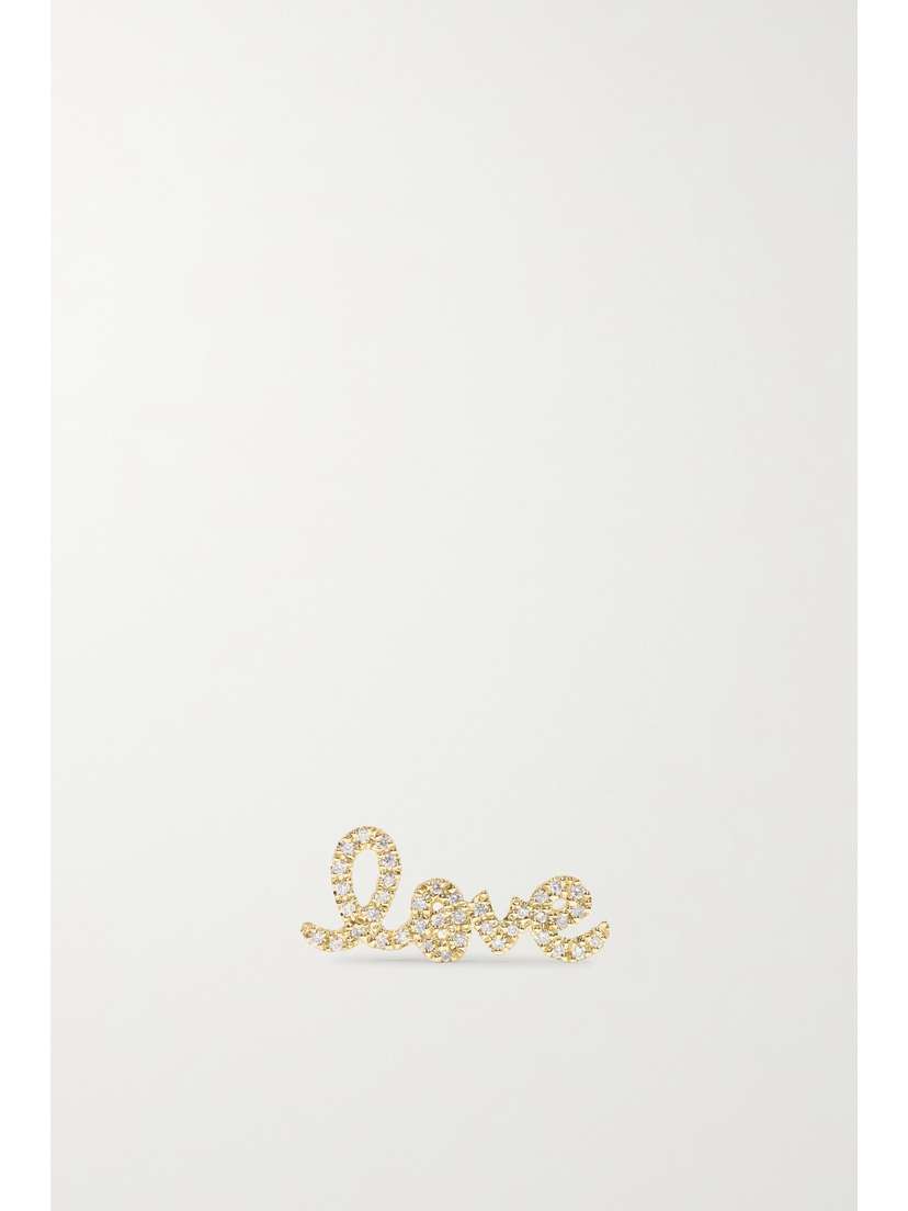 Sydney Evan Love 14-karat Gold Diamond Single Earring