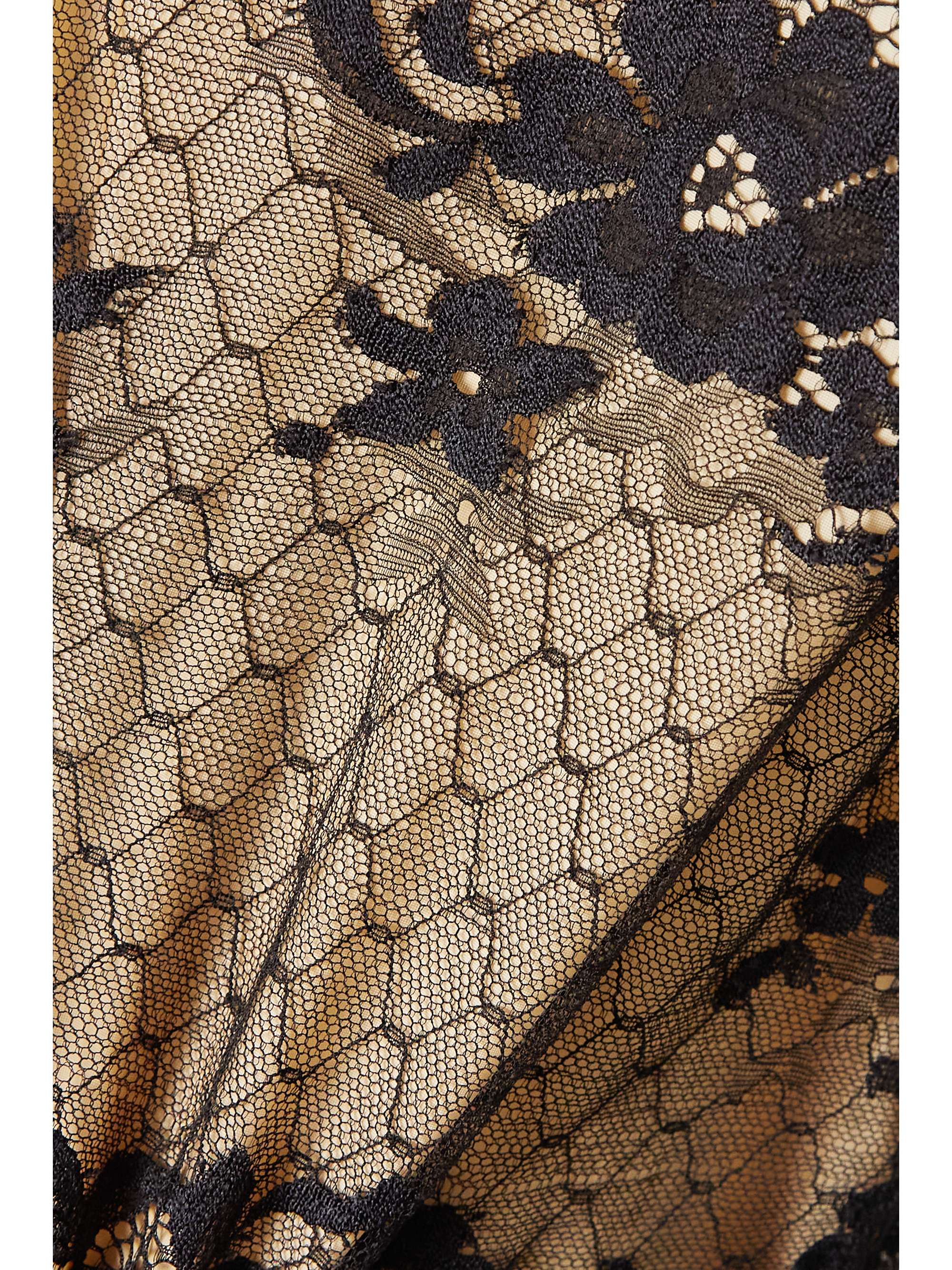 WOLFORD + No 21 Pattie mesh and lace jumpsuit