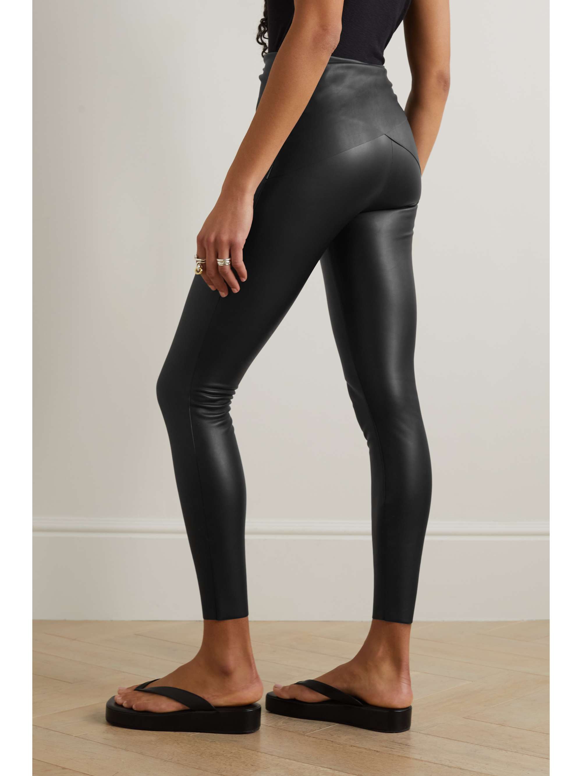 WOLFORD + No 21 Loredana stretch vegan leather leggings