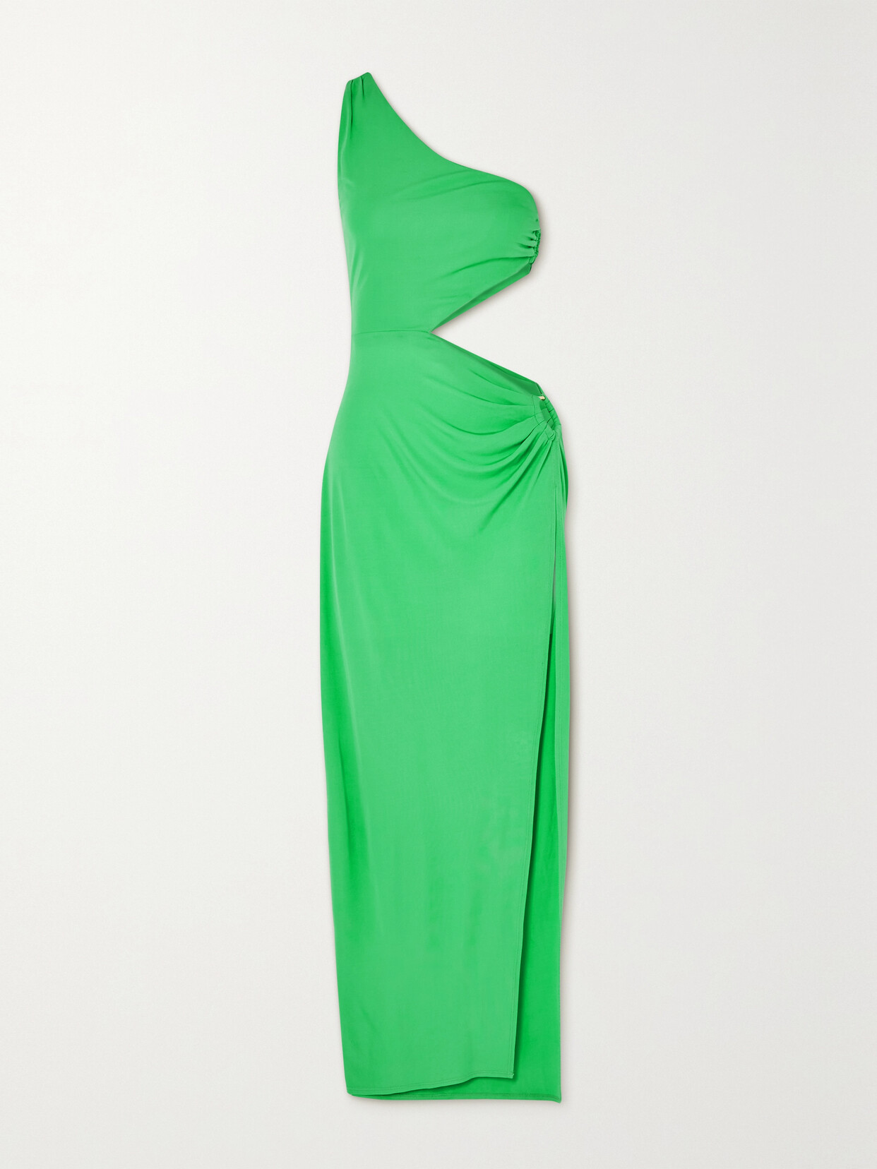 Fleur du Mal One-shoulder Cutout Stretch-jersey Maxi Dress