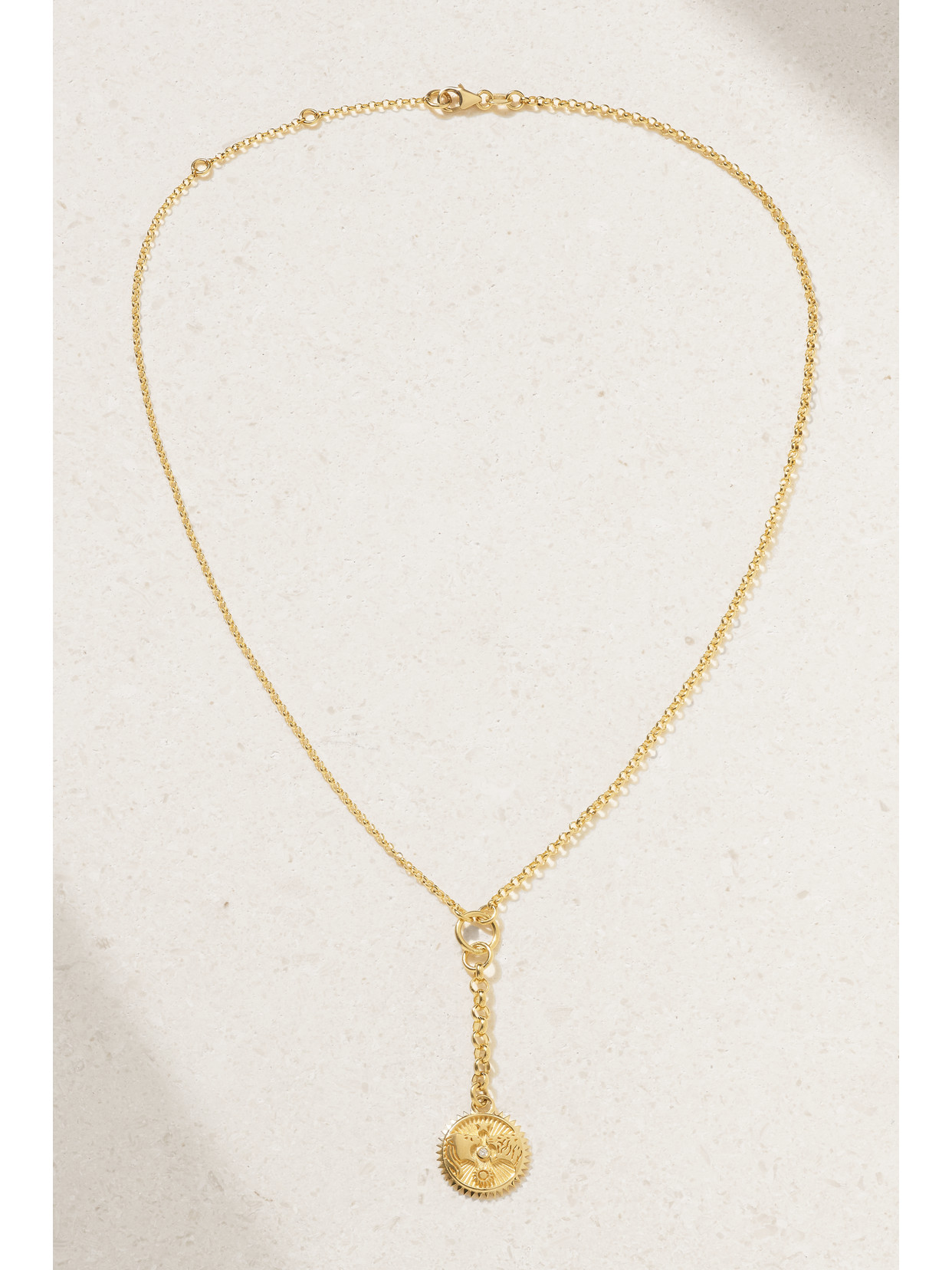 Foundrae Solar Lunar Strength 18-karat  Diamond Necklace