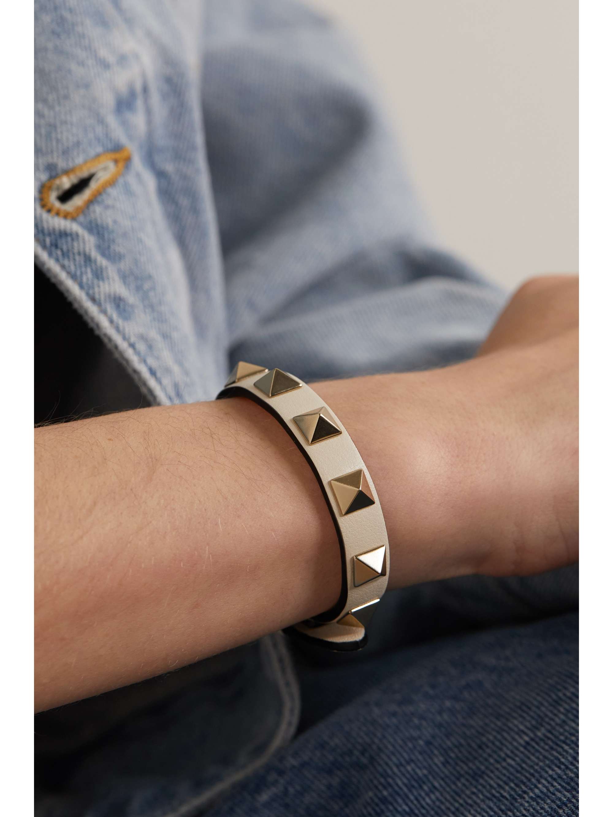 GARAVANI Valentino Garavani The Rockstud leather bracelet | NET-A-PORTER