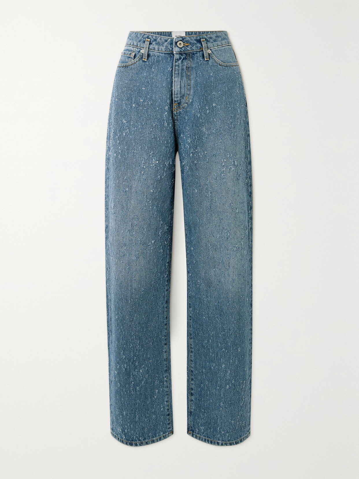 HALFBOY - Distressed High-rise Jeans - Blue