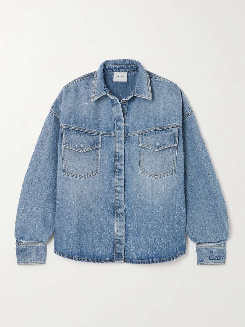 HALFBOY Oversized Distressed Denim Shirt