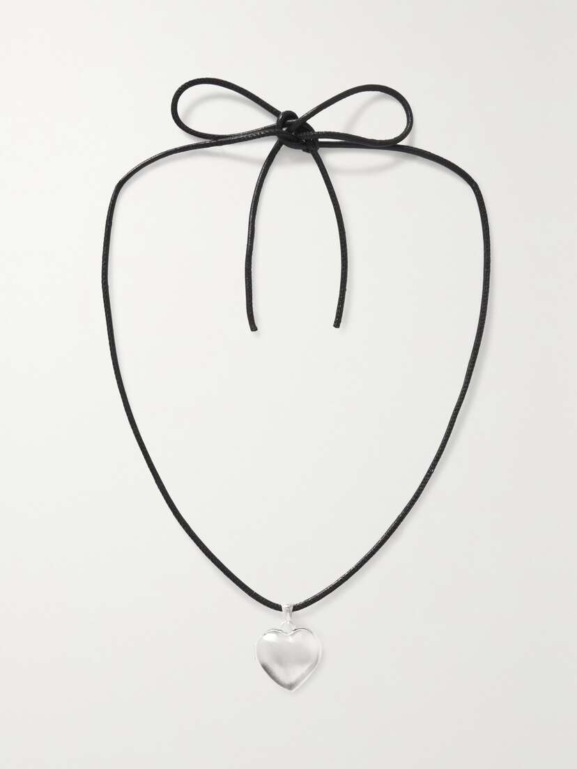 Loren Stewart + Net Sustain Heart Recycled Silver Cord Necklace